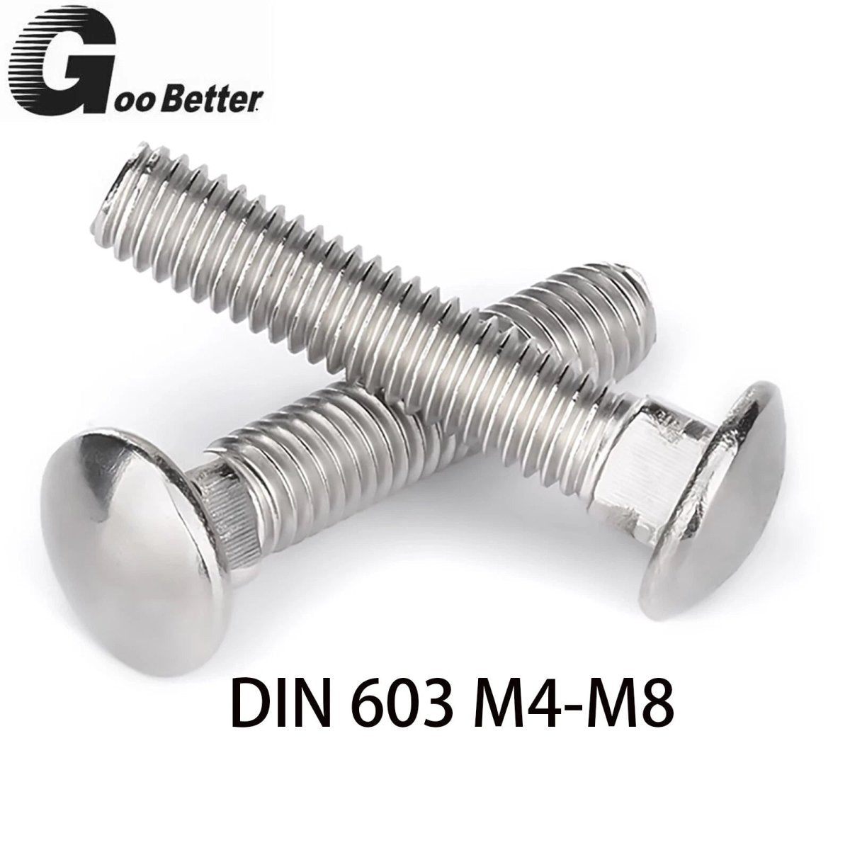 M4 M5 M6 M8 Stainless Steel Carriage Bolts | A2 Cup Square Screws DIN 603 - HomeDIYer