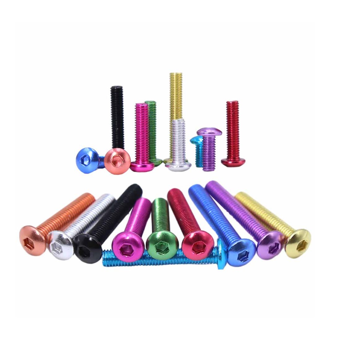 M4 Aluminum Alloy Colourful Anodizing Hex Socket Button Head Screws - HomeDIYer
