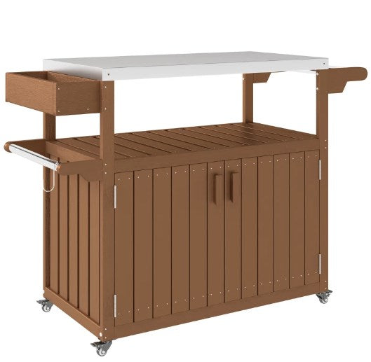 Easy-Move Outdoor Bar Cart & Prep Table | HomeDIYer