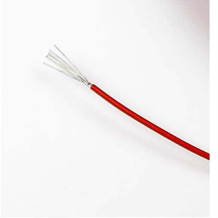 0.12~10mm2 PTFE Silver-plated Copper Stranded Electrical Wire Cable Audio Wire White-Yellow