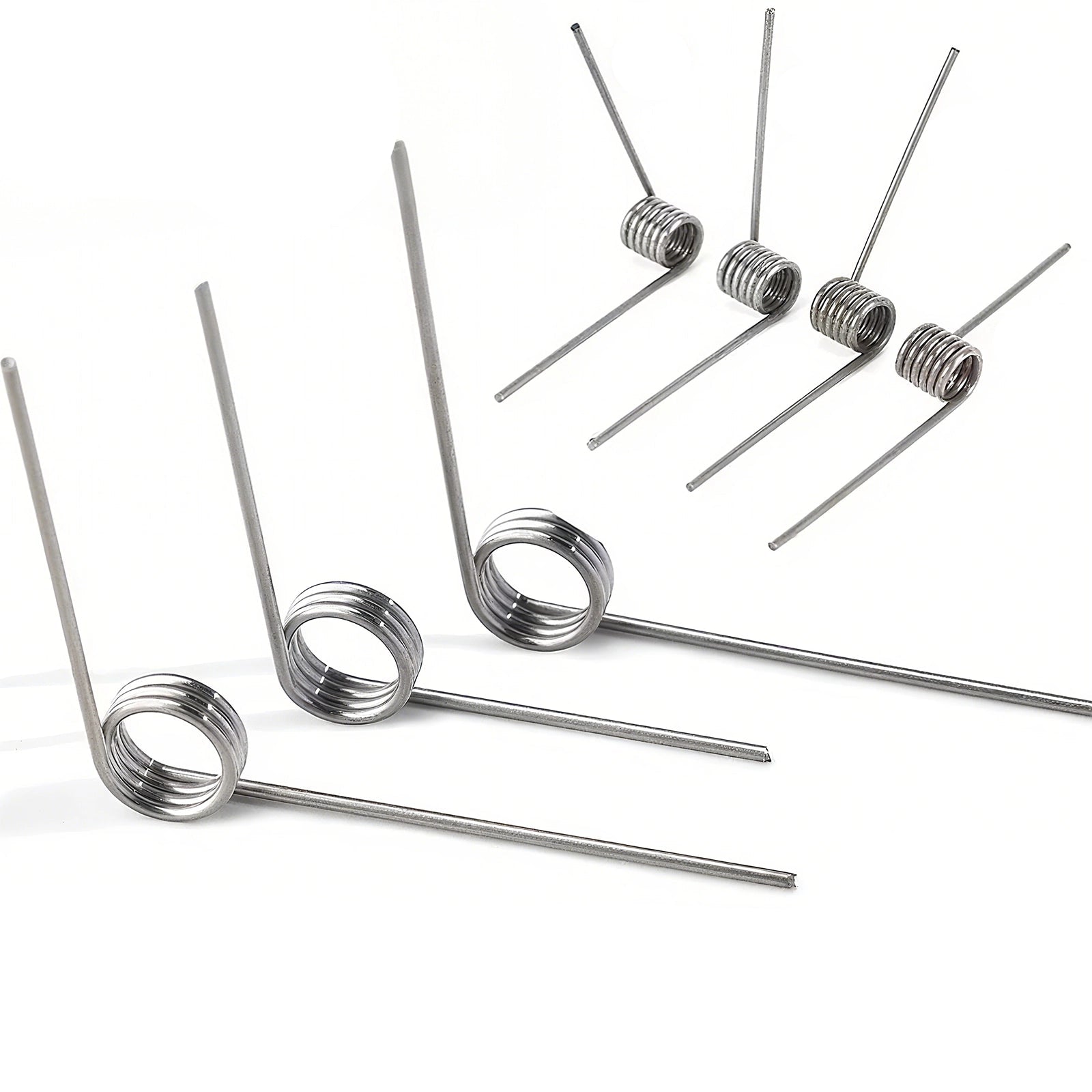 Torsion Spring 3 - 9 Coil (10 pcs), 0.6mm Wire dia, 4 ~ 7mm OD, Left spring Steel - HomeDIYer