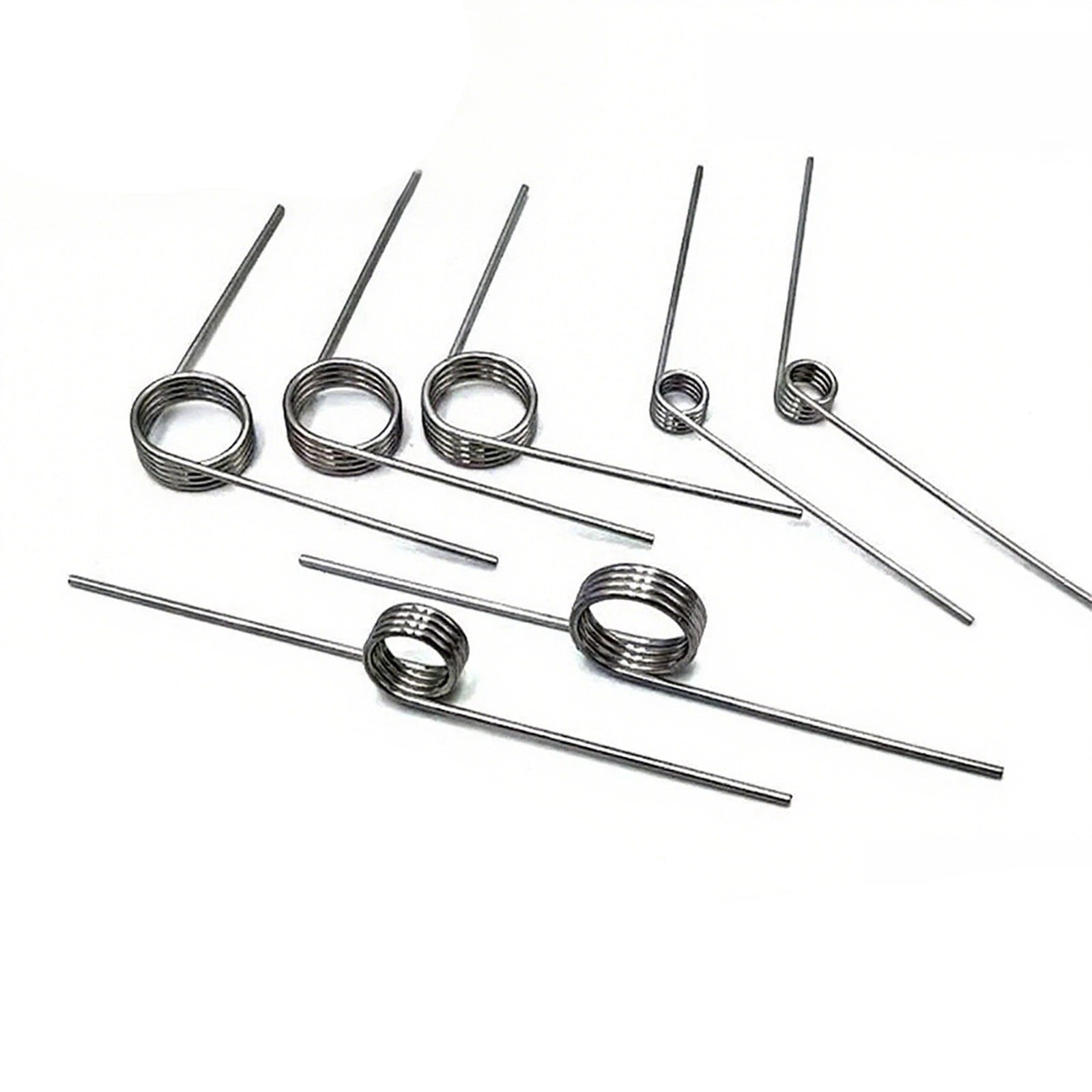 Torsion Spring 3 - 9 Coil (10 pcs), 0.8mm Wire dia, 5 ~ 10mm OD, Left spring Steel - HomeDIYer