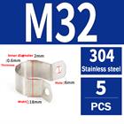 304 Stainless Steel Pipe Clamp U-Bolt Hose Clip 10 - 115mm Plumbing Fixing