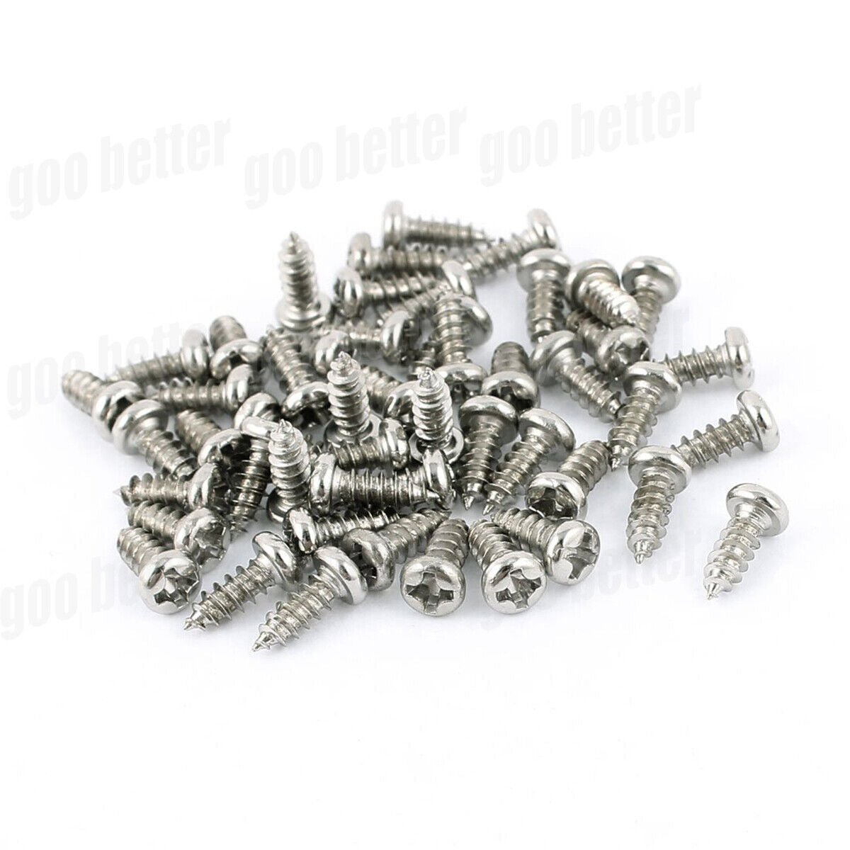 450x M3 - M5 Pan Head Self Tapping Phillips Screws Silvery A2 Stainless Steel Set - HomeDIYer