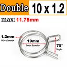 New Double Wire Fuel Hose Spring Clips Silicone Pipe Clamps Air Band Vacuum Tube - HomeDIYer