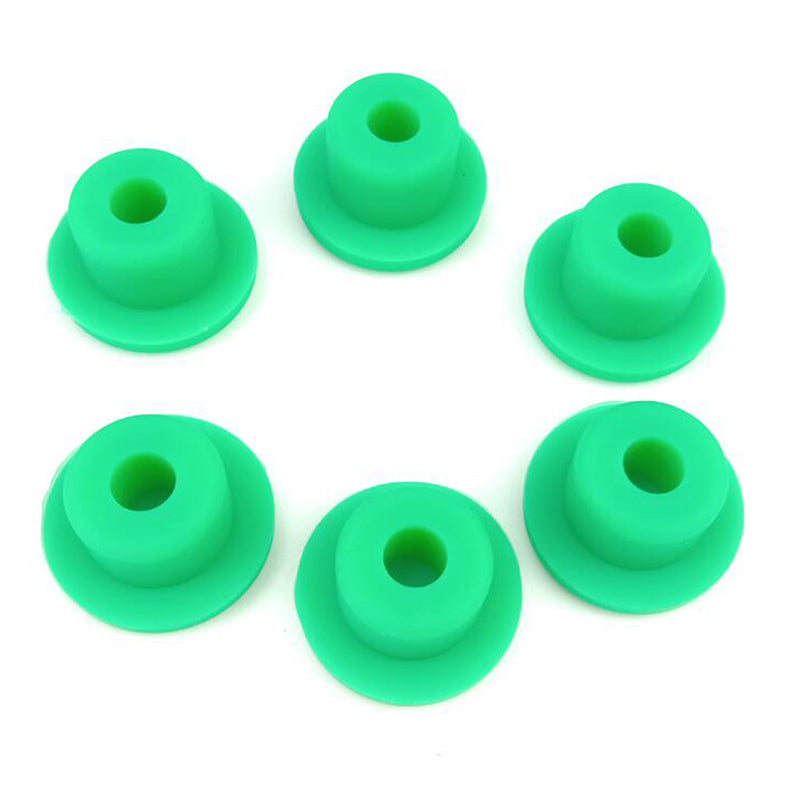 Green Hole Plugs Round Silicone Rubber Seal Blanking End Caps Seal Bung 13mm ~ 48.5mm