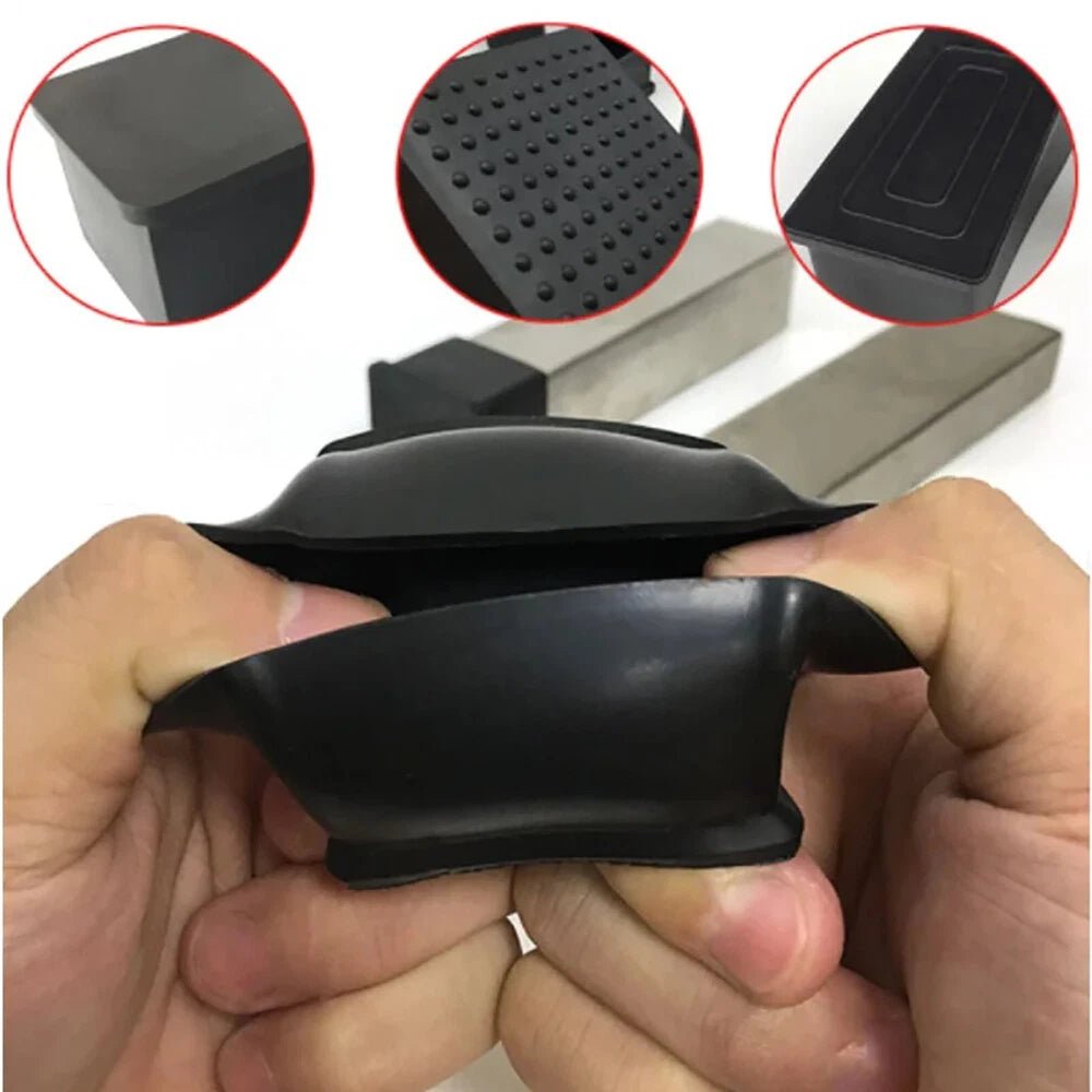 Square Chair Leg Caps Anti - Slip Rubber Chair Tips Table Chair Floor Protectors - HomeDIYer