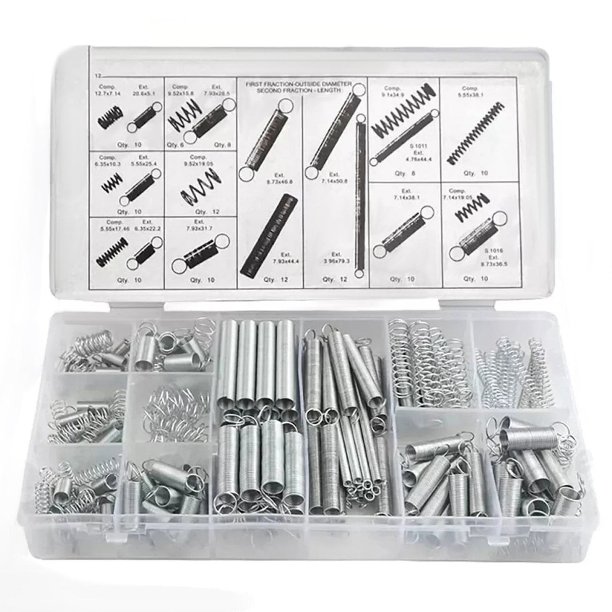 200pcs Coil Spring Small Metal Steel Expansion Compressed Springs Assorted Set - HomeDIYer