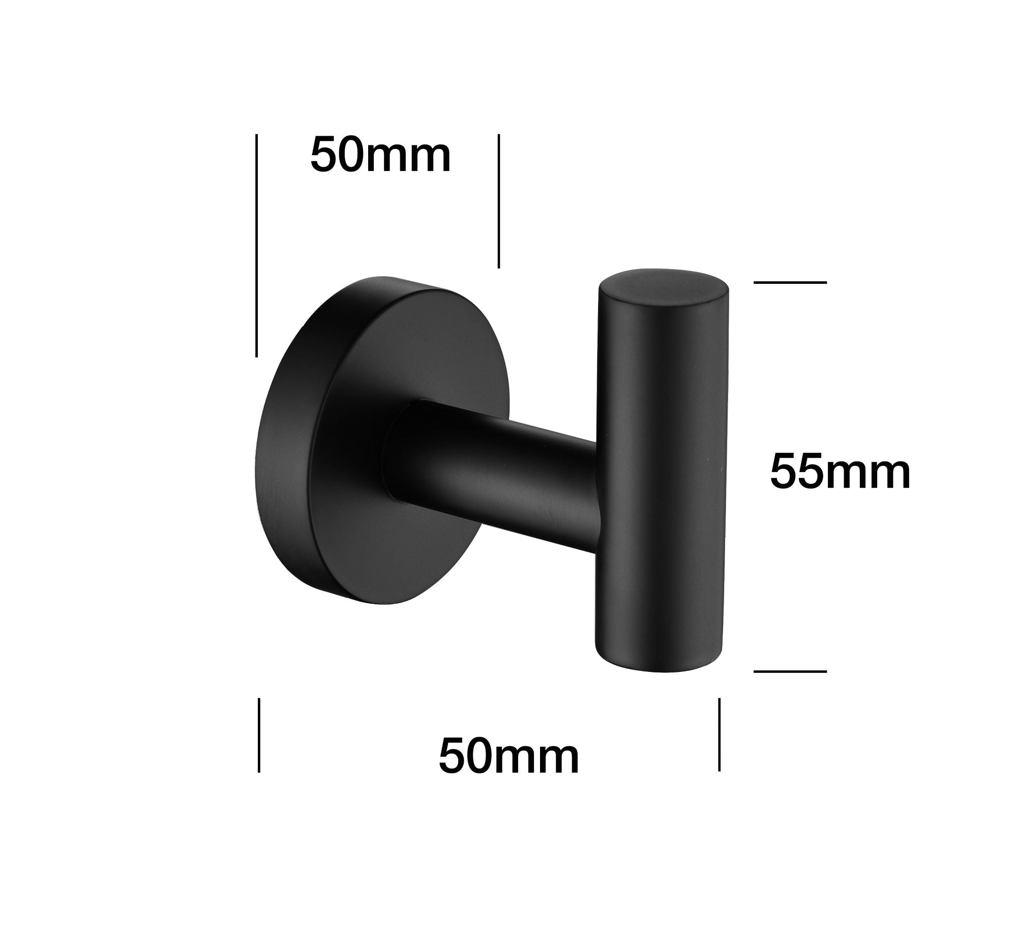 6 Pack Bathroom Towel Hooks Coat Hooks Shower Kitchen Wall Hooks, Matte Black