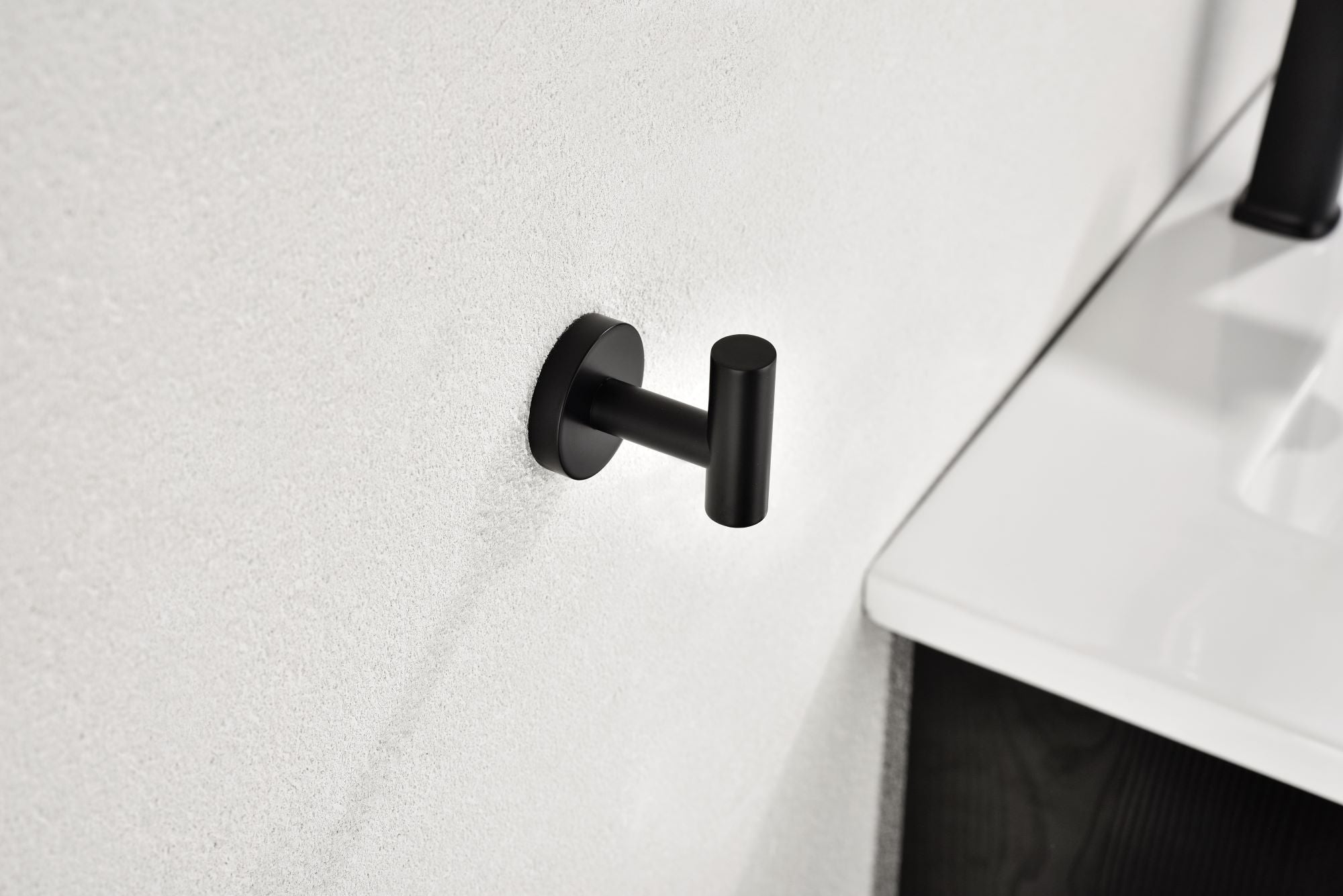 6 Pack Bathroom Towel Hooks Coat Hooks Shower Kitchen Wall Hooks, Matte Black