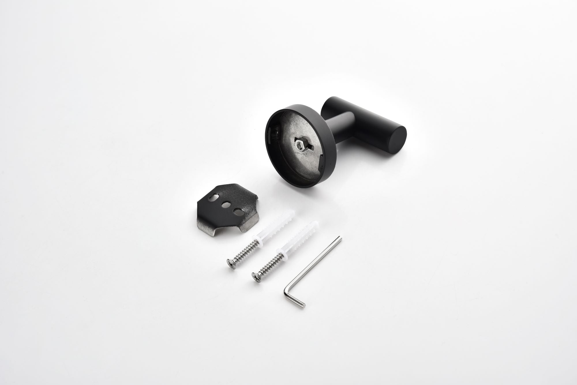 6 Pack Bathroom Towel Hooks Coat Hooks Shower Kitchen Wall Hooks, Matte Black