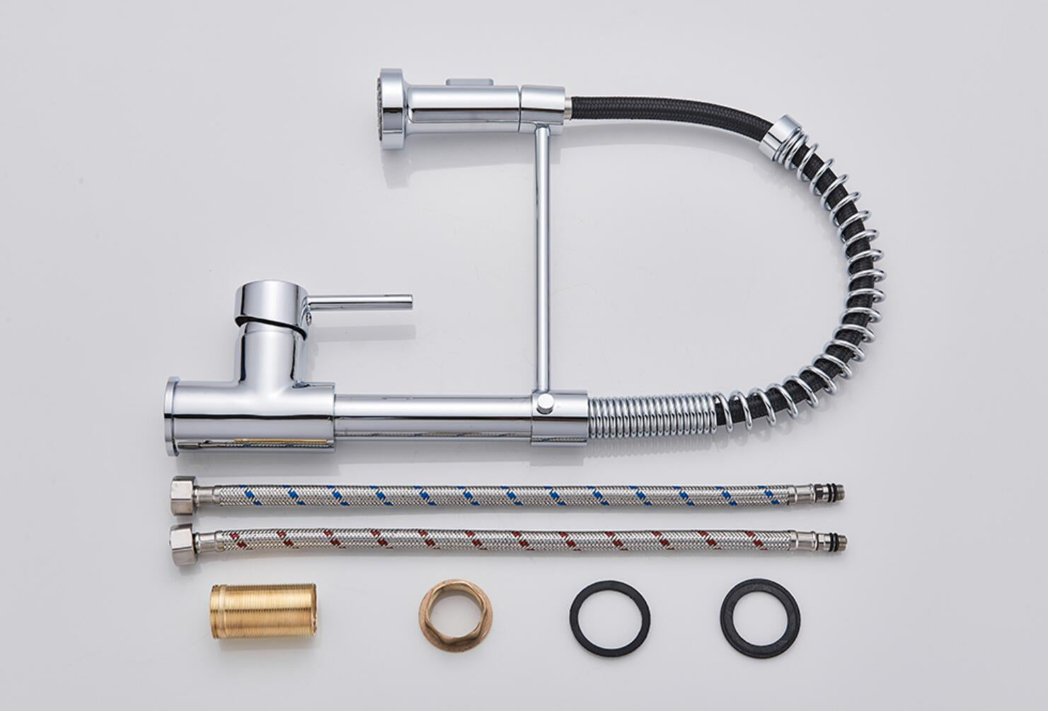 Single Handle Pull Down Sprayer Kitchen Sink Faucet
