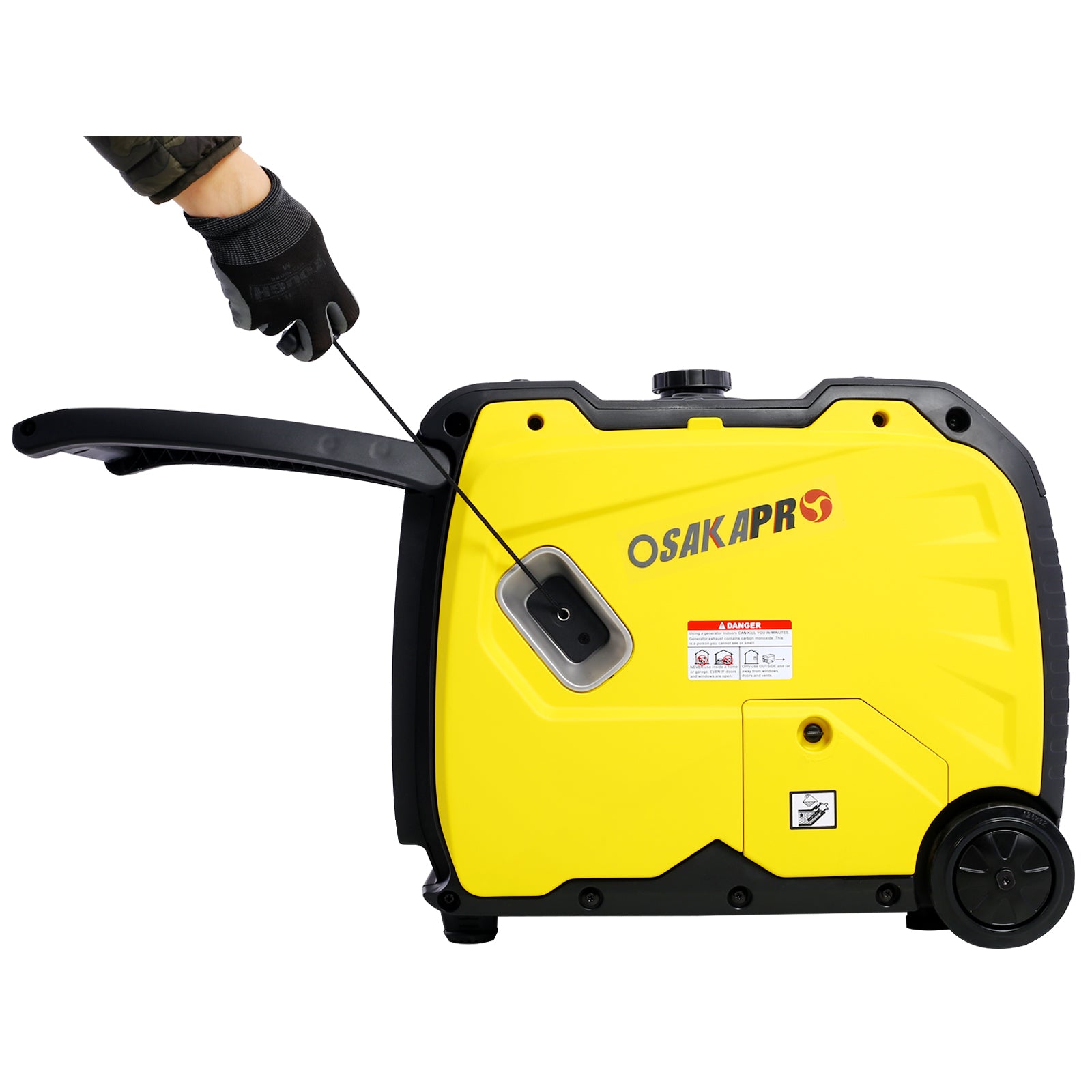 Super quiet Inverter Generator 4500w portable generator electric start, foldable handle with wheel,212cc 4 stroke EPA compliant