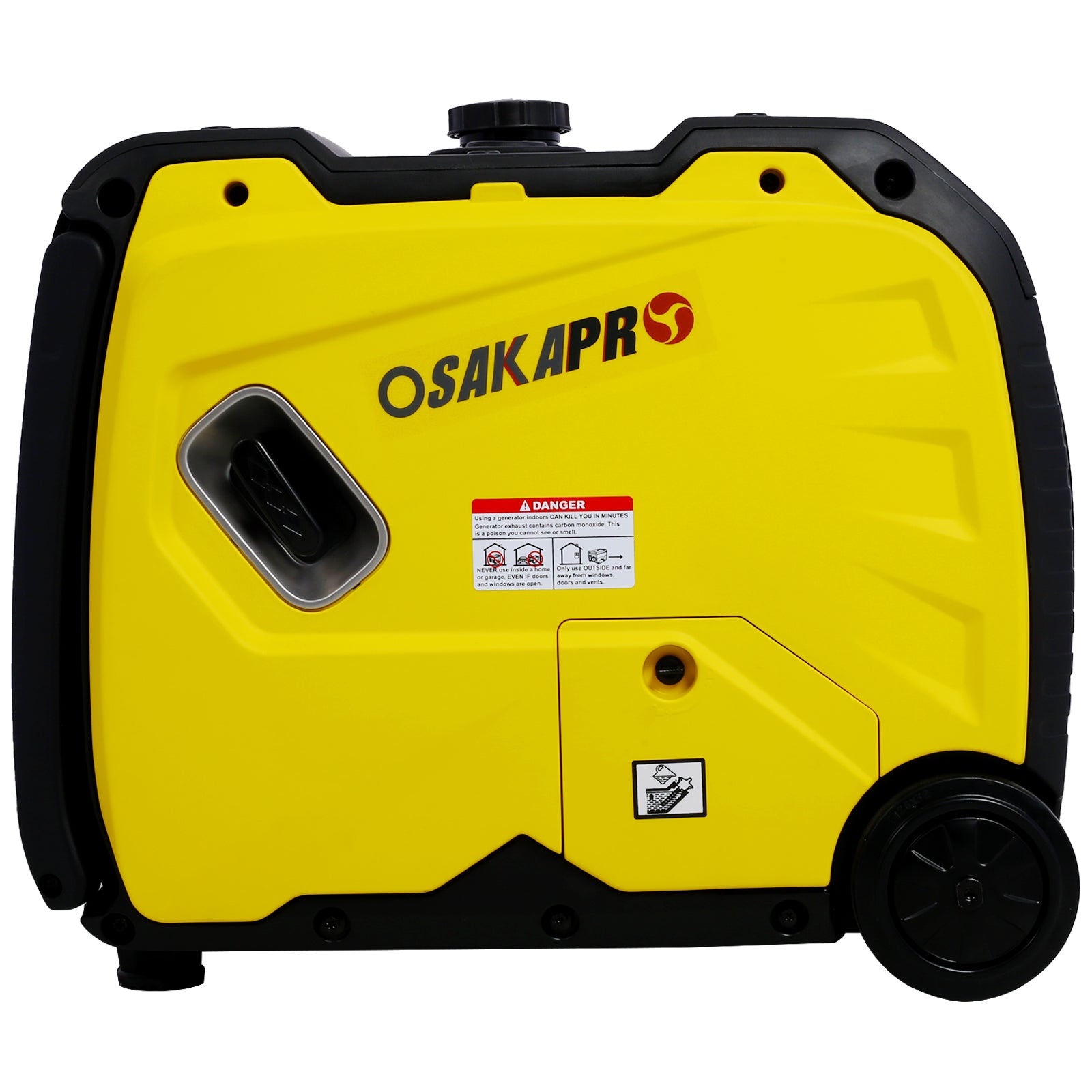Super quiet Inverter Generator 4500w portable generator electric start, foldable handle with wheel,212cc 4 stroke EPA compliant