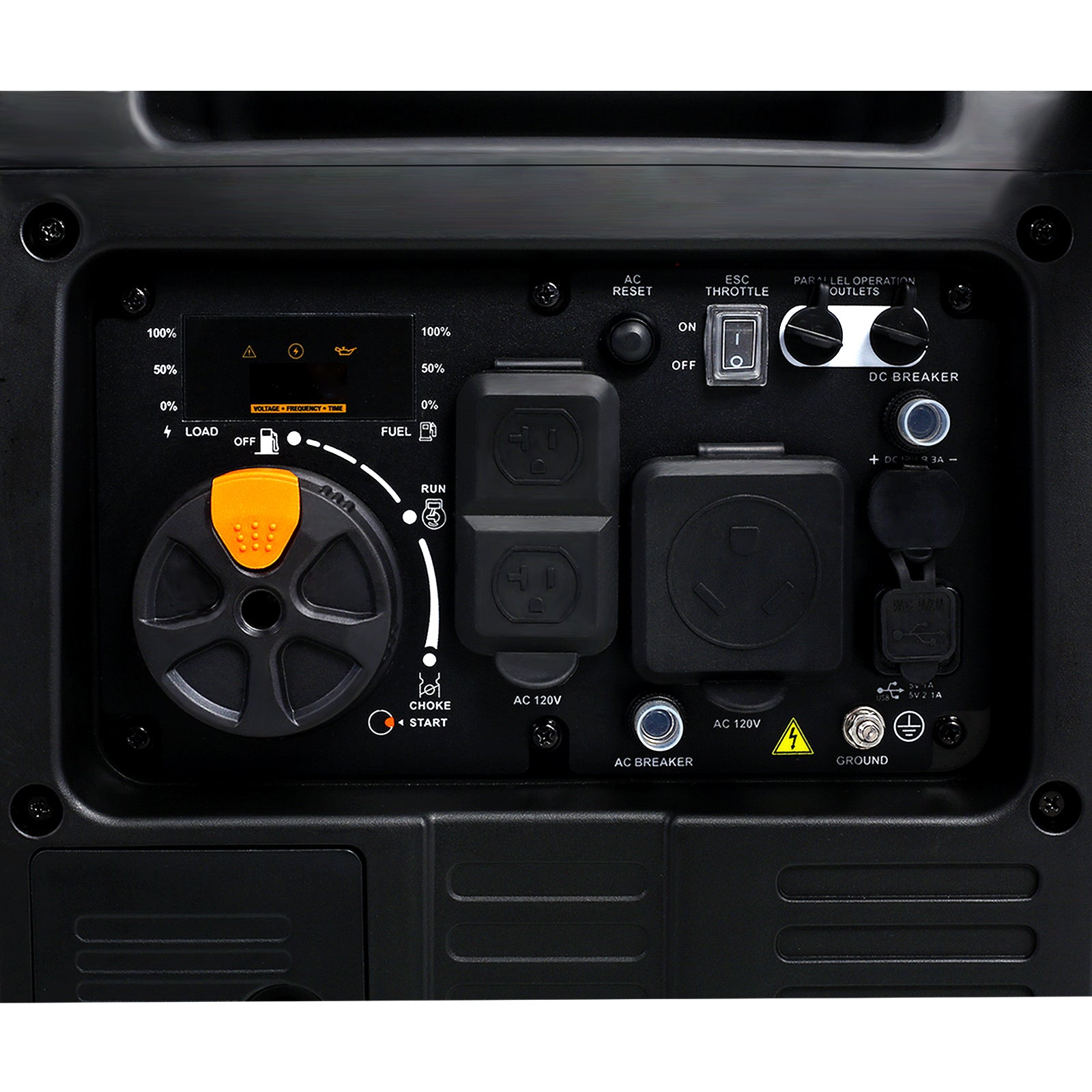 Super quiet Inverter Generator 4500w portable generator electric start, foldable handle with wheel,212cc 4 stroke EPA compliant