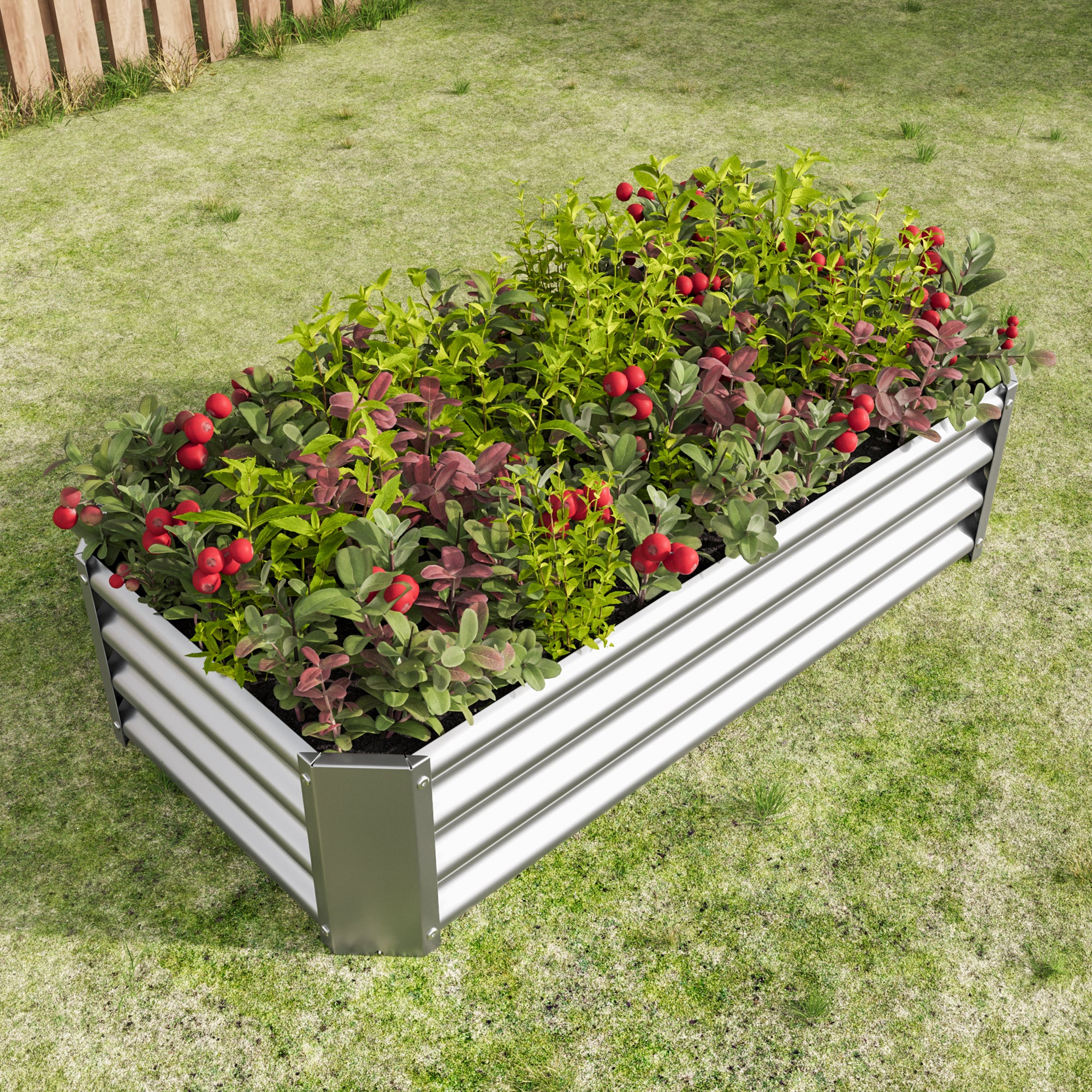 Metal Raised Garden Bed Outdoor – Black, Green & Silver | 3 Sizes