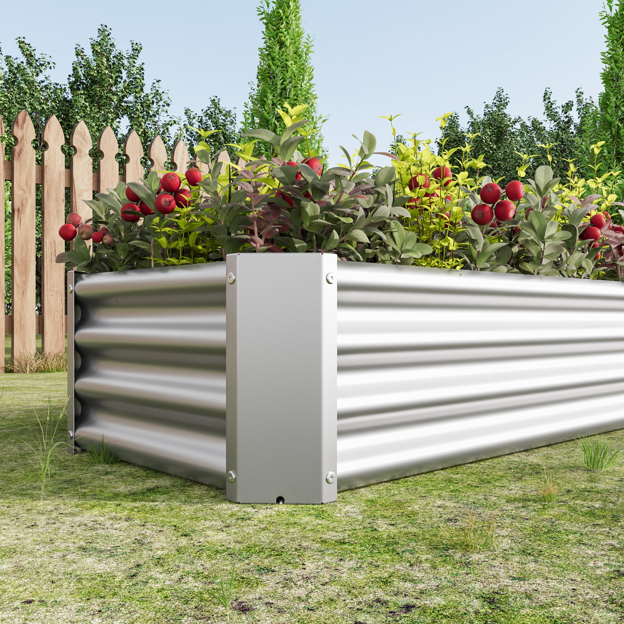 Metal Raised Garden Bed Outdoor – Black, Green & Silver | 3 Sizes