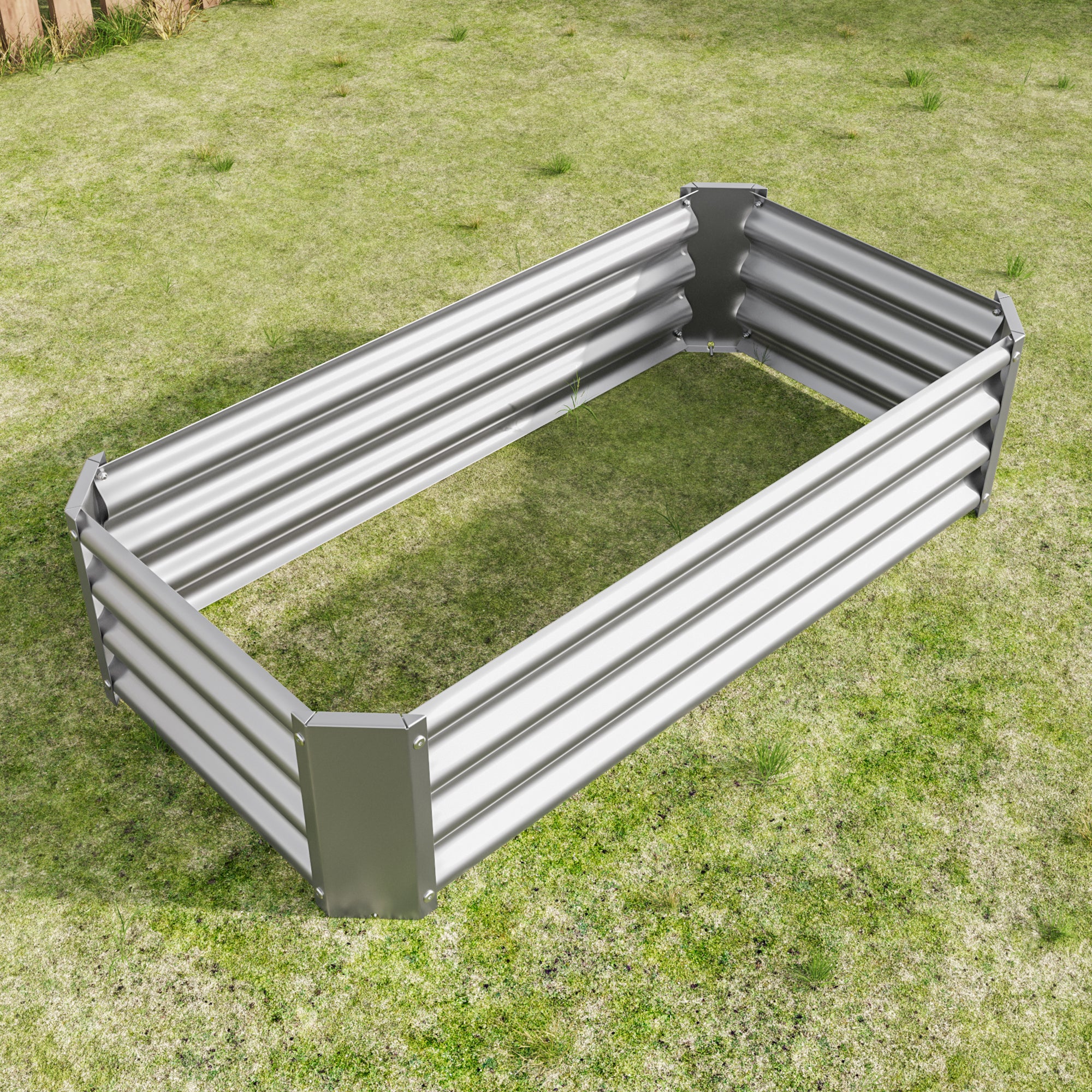 Metal Raised Garden Bed Outdoor – Black, Green & Silver | 3 Sizes