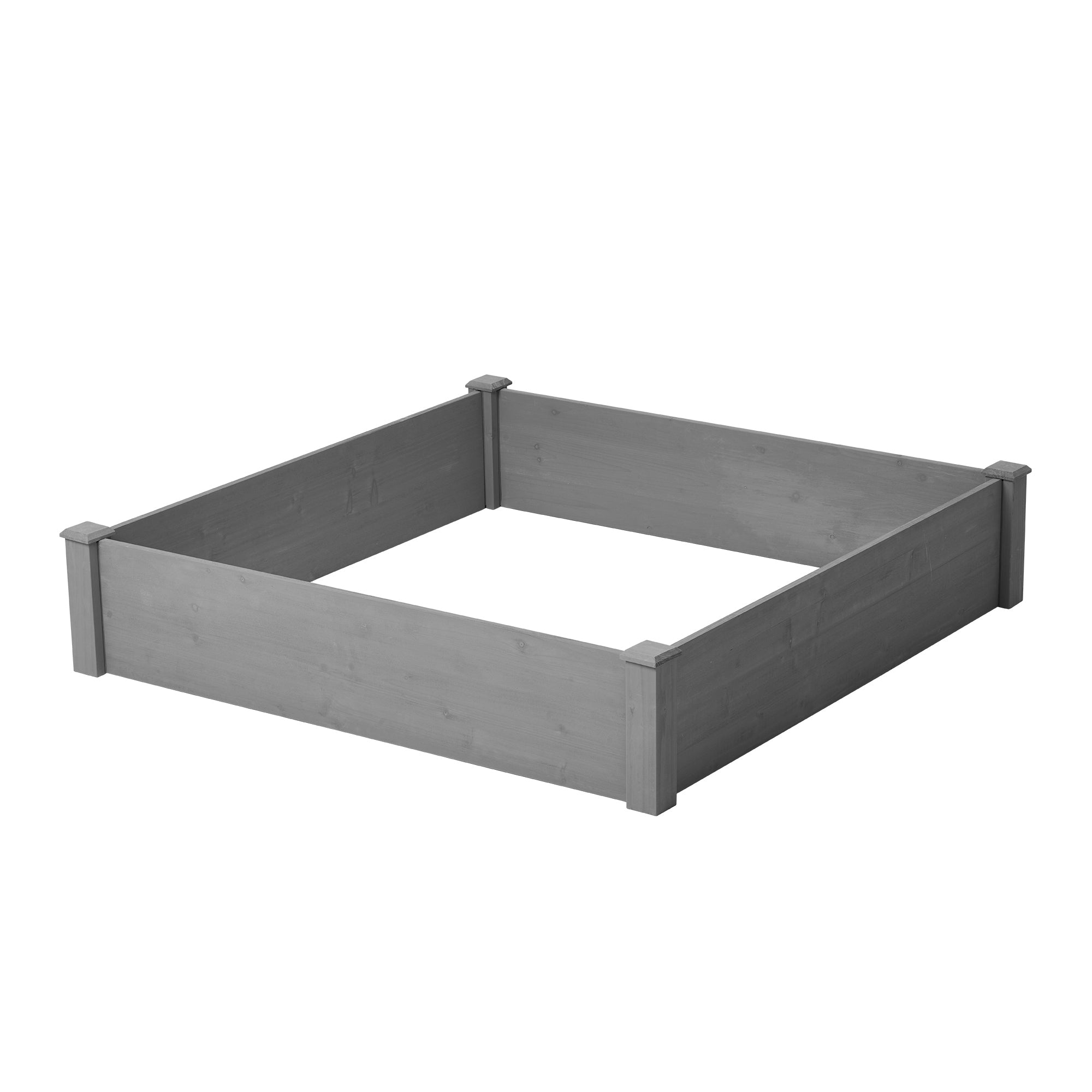 48x48x10" Raised Garden Bed – Square Wood Planter Box with Tool-Free Assembly