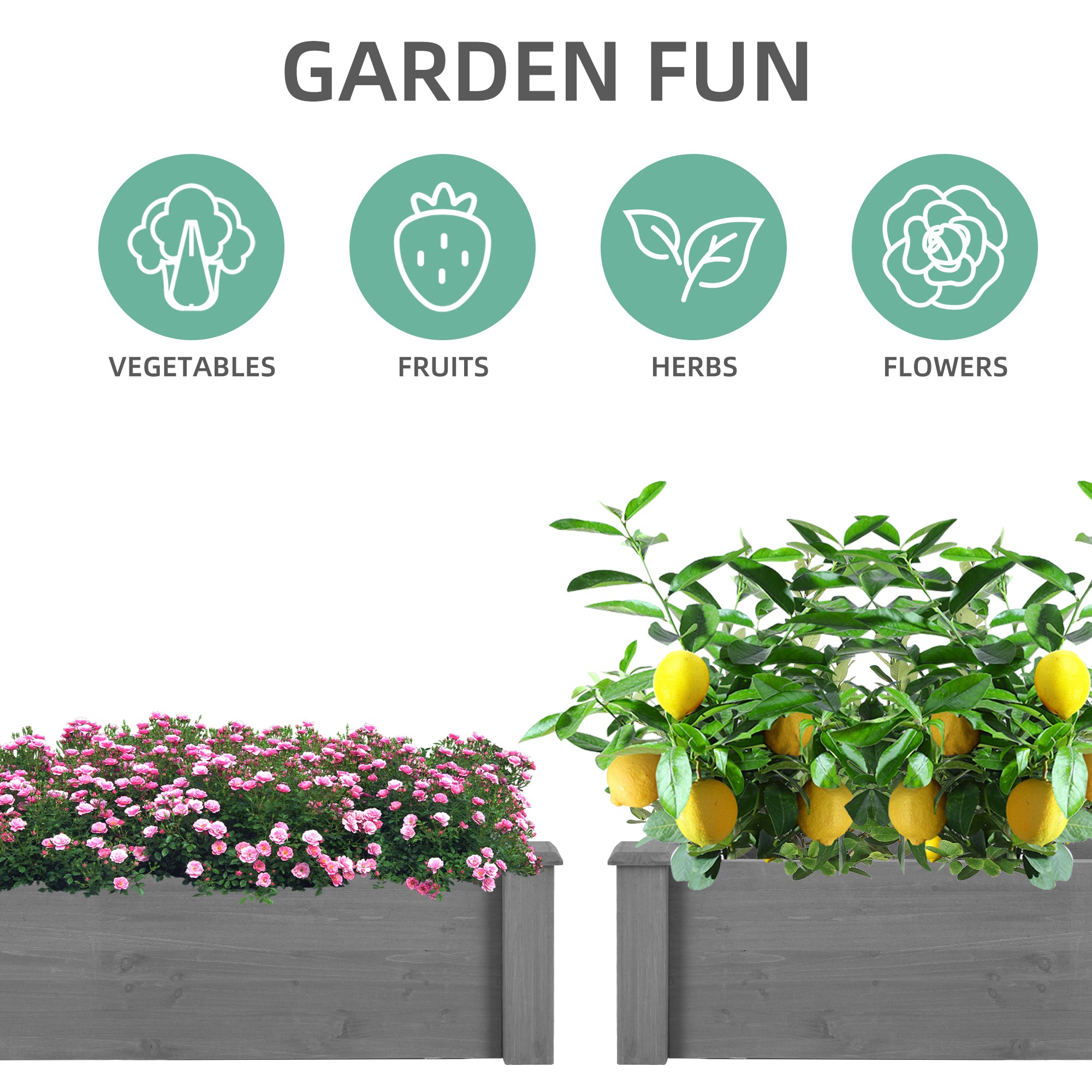 Over Ground Raised Garden Bed 96x28x10″ – Tool-Free Large Long Planter Box for Outdoor