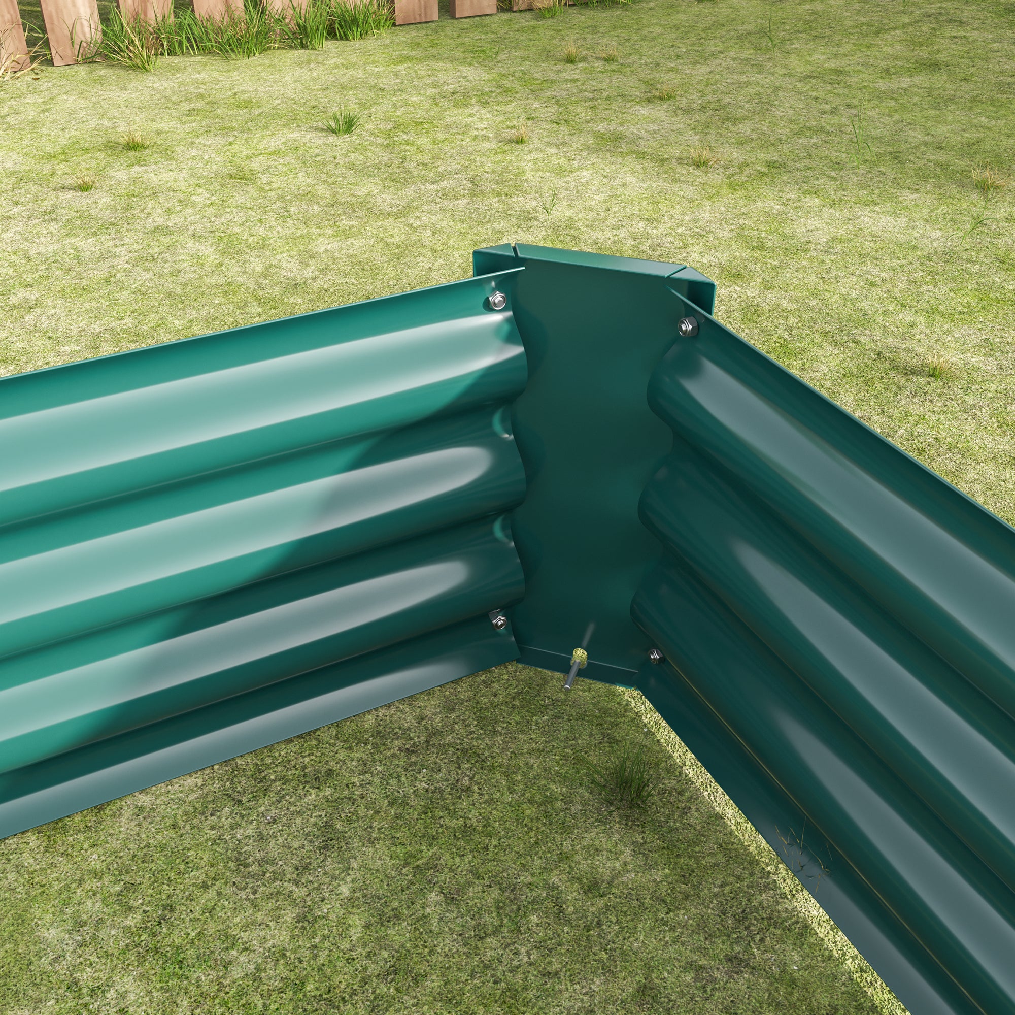 Metal Raised Garden Bed Outdoor – Black, Green & Silver | 3 Sizes
