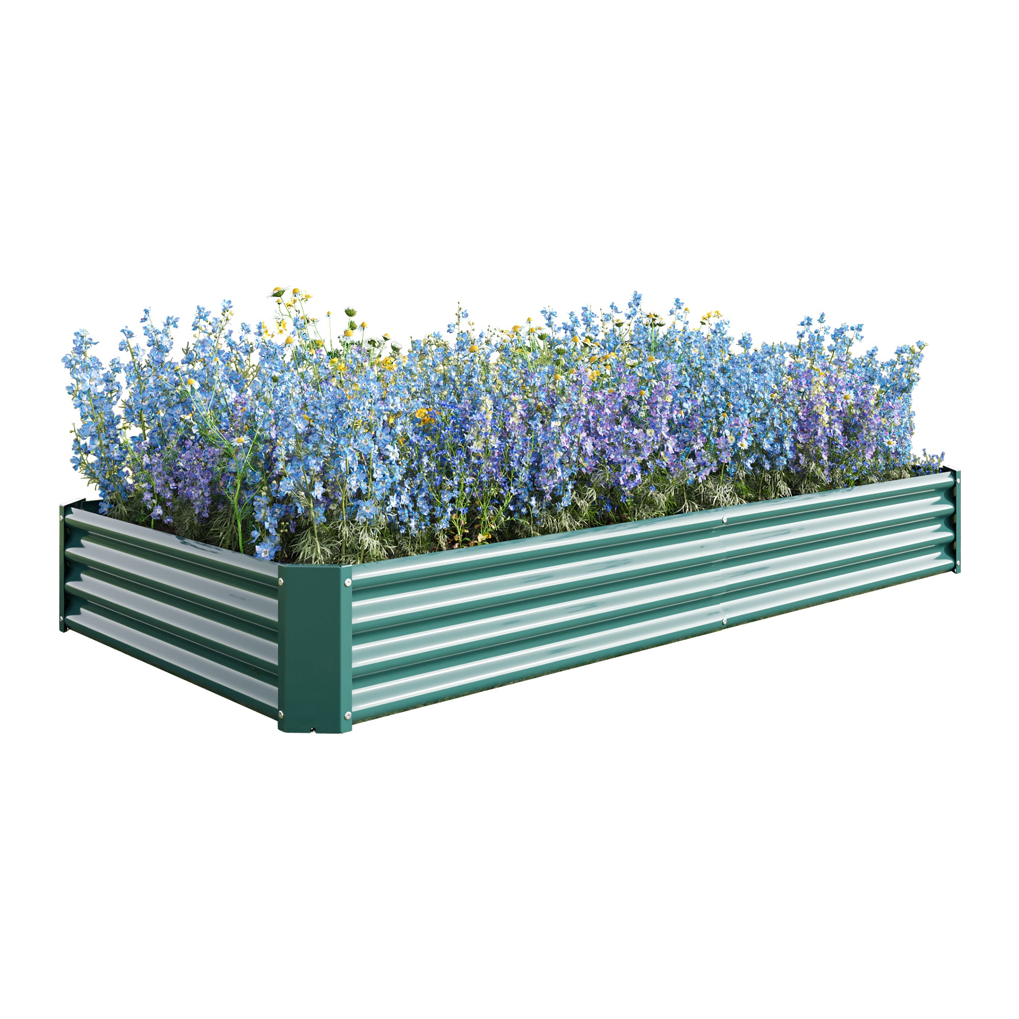 Metal Raised Garden Bed Outdoor – Black, Green & Silver | 3 Sizes