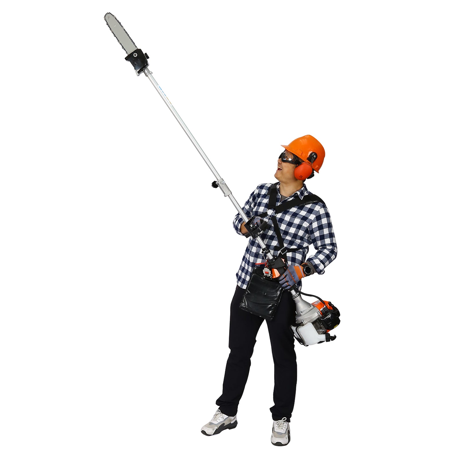 4-in-1 56CC Gas Garden Tool System with Pole Saw, Hedge Trimmer & Brush Cutter