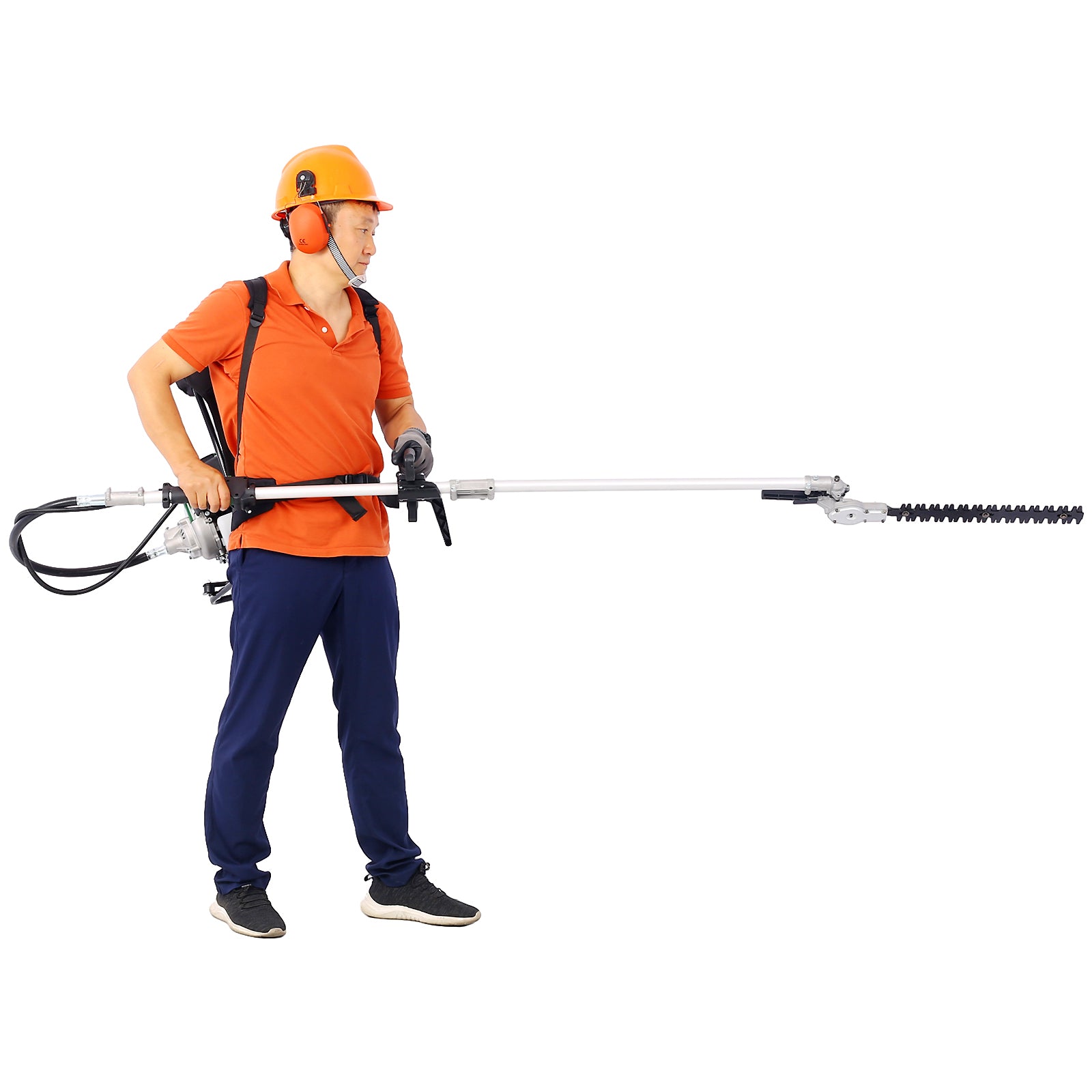 Backpack 4-in-1 Gas Trimming Tool System, 38CC 4-Stroke with Pole Saw, Hedge Trimmer, Grass Trimmer & Brush Cutter
