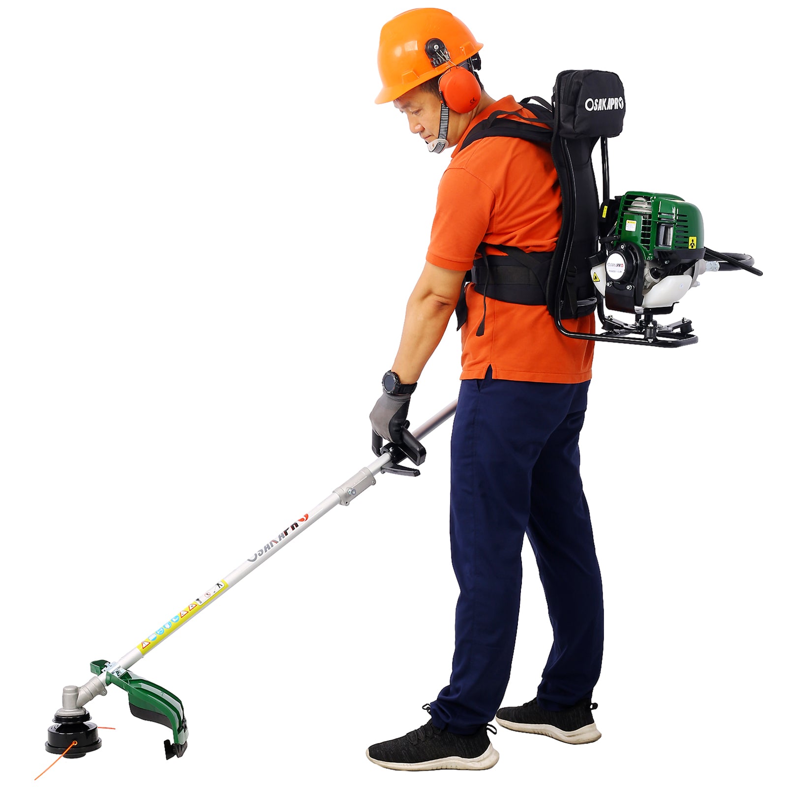 Backpack 4-in-1 Gas Trimming Tool System, 38CC 4-Stroke with Pole Saw, Hedge Trimmer, Grass Trimmer & Brush Cutter