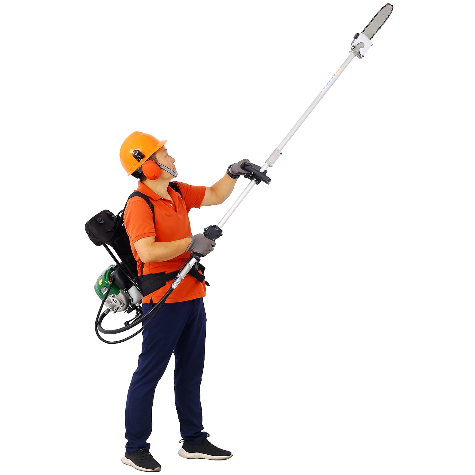 Backpack 4-in-1 Gas Trimming Tool System, 38CC 4-Stroke with Pole Saw, Hedge Trimmer, Grass Trimmer & Brush Cutter
