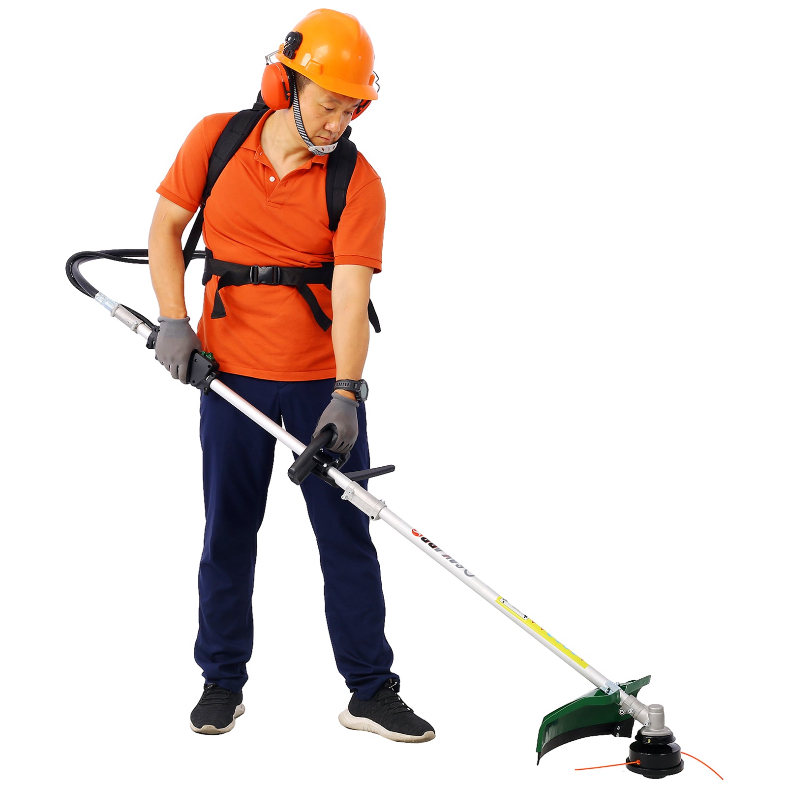Backpack 4-in-1 Gas Trimming Tool System, 38CC 4-Stroke with Pole Saw, Hedge Trimmer, Grass Trimmer & Brush Cutter