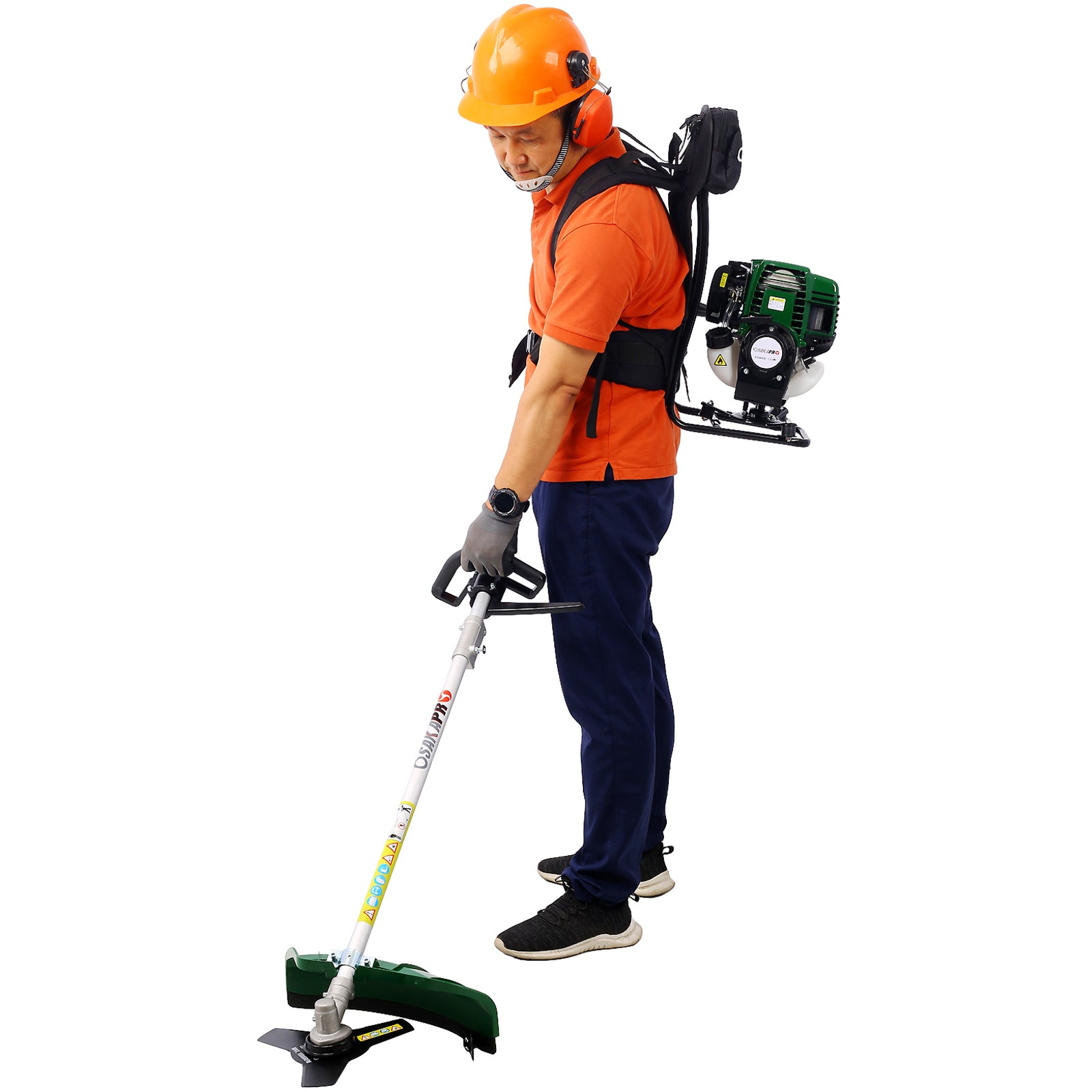 Backpack 4-in-1 Gas Trimming Tool System, 38CC 4-Stroke with Pole Saw, Hedge Trimmer, Grass Trimmer & Brush Cutter
