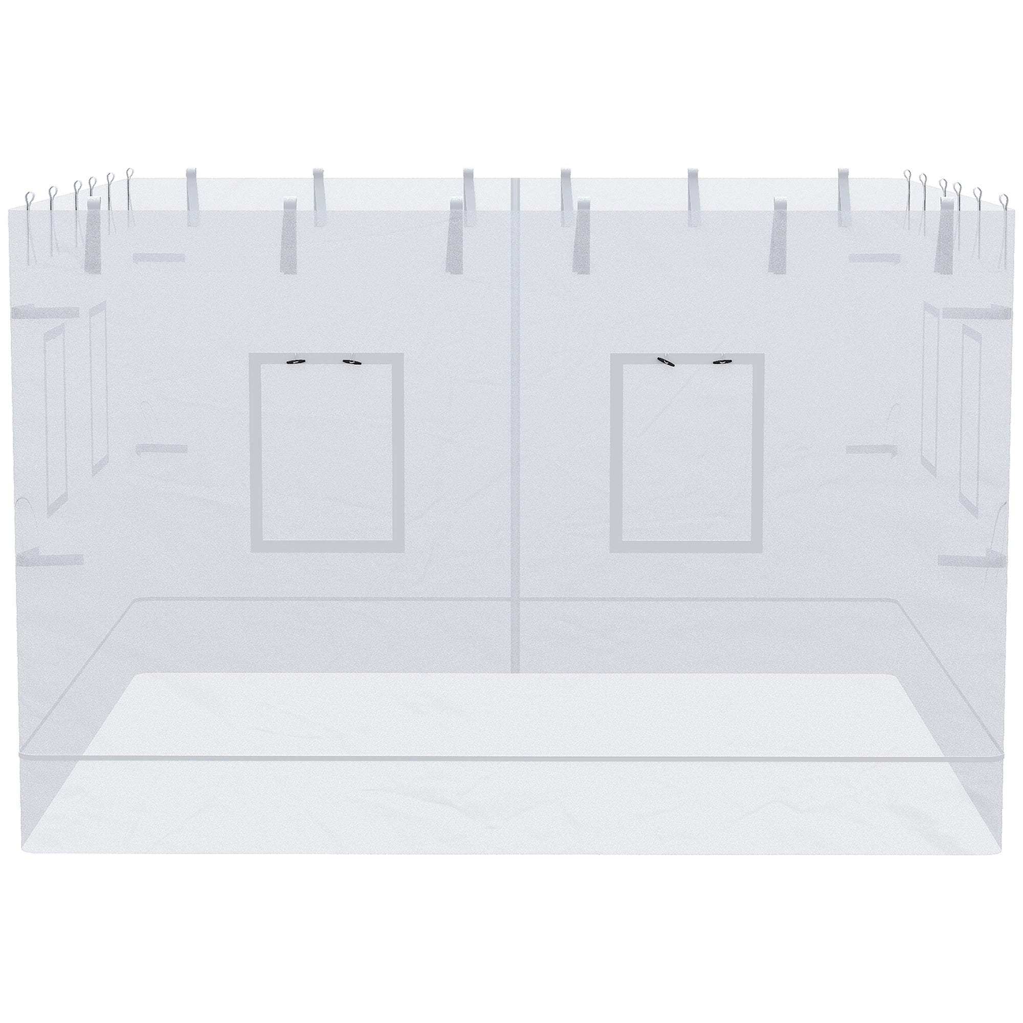 4‑Pack Universal Replacement Mesh Sidewalls for 10' x 10' Pop‑Up Canopy — White Screen Walls with Windows & Door