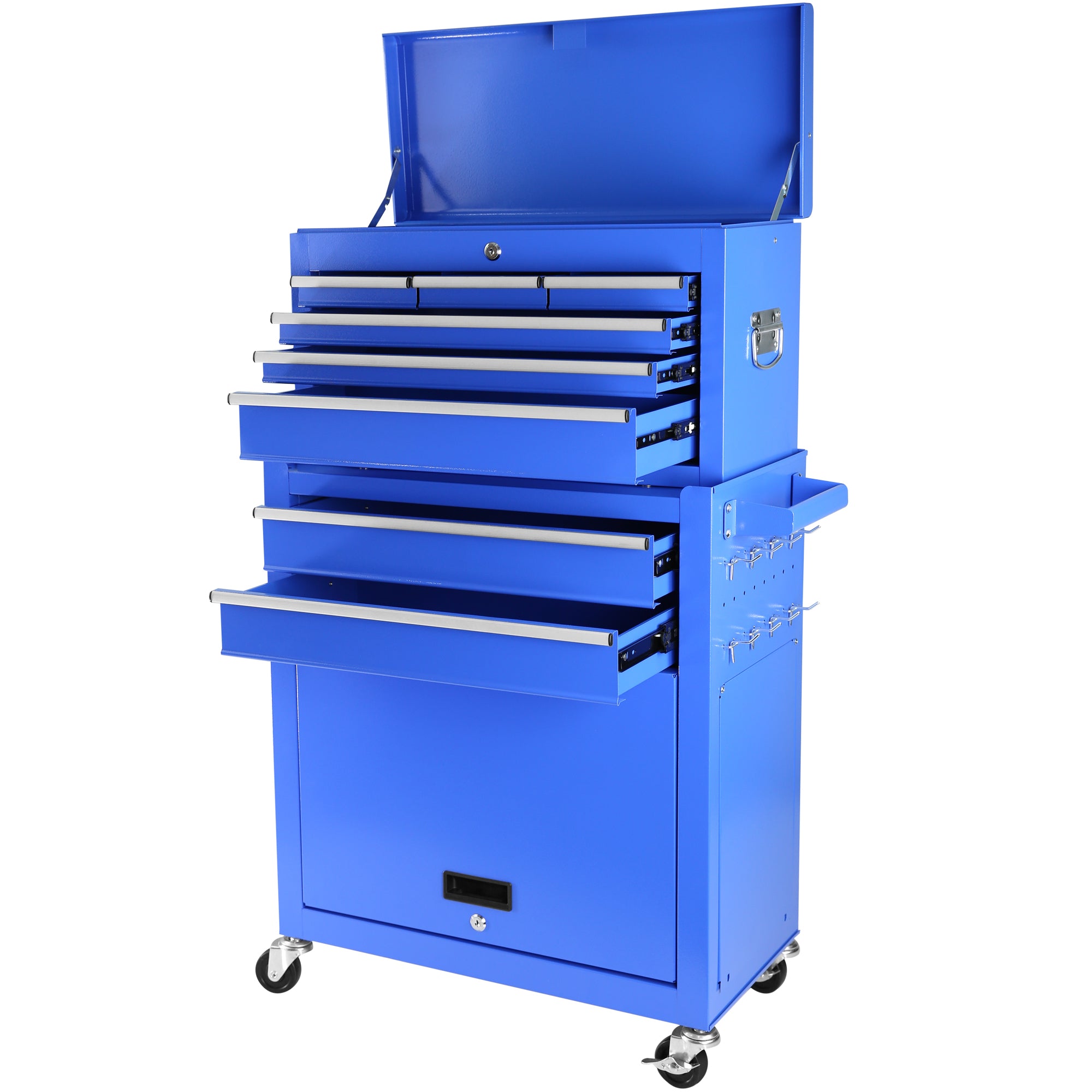 8-Drawer Rolling Tool Chest with Lock – Detachable Mechanic Tool Cart & Storage