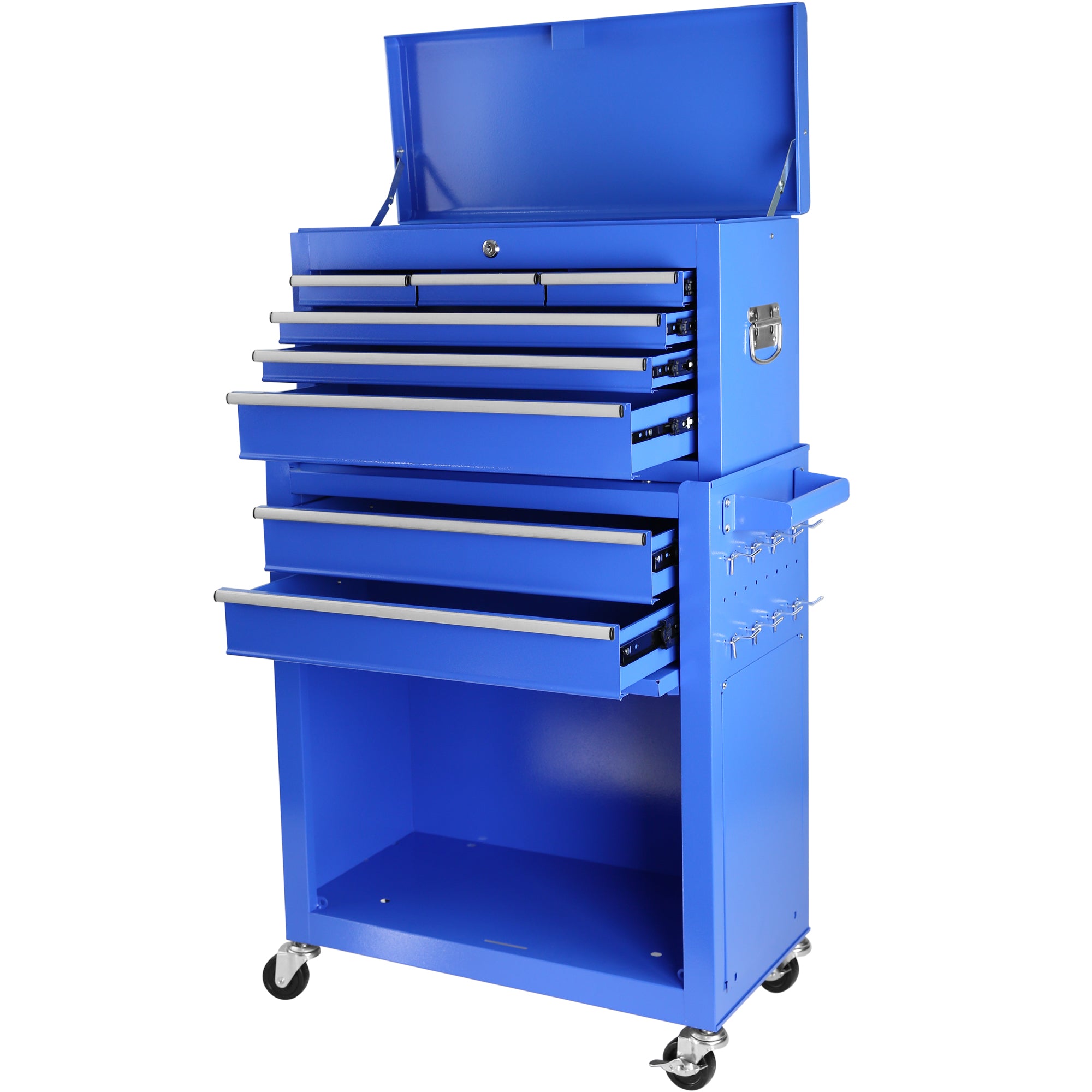 8-Drawer Rolling Tool Chest with Lock – Detachable Mechanic Tool Cart & Storage