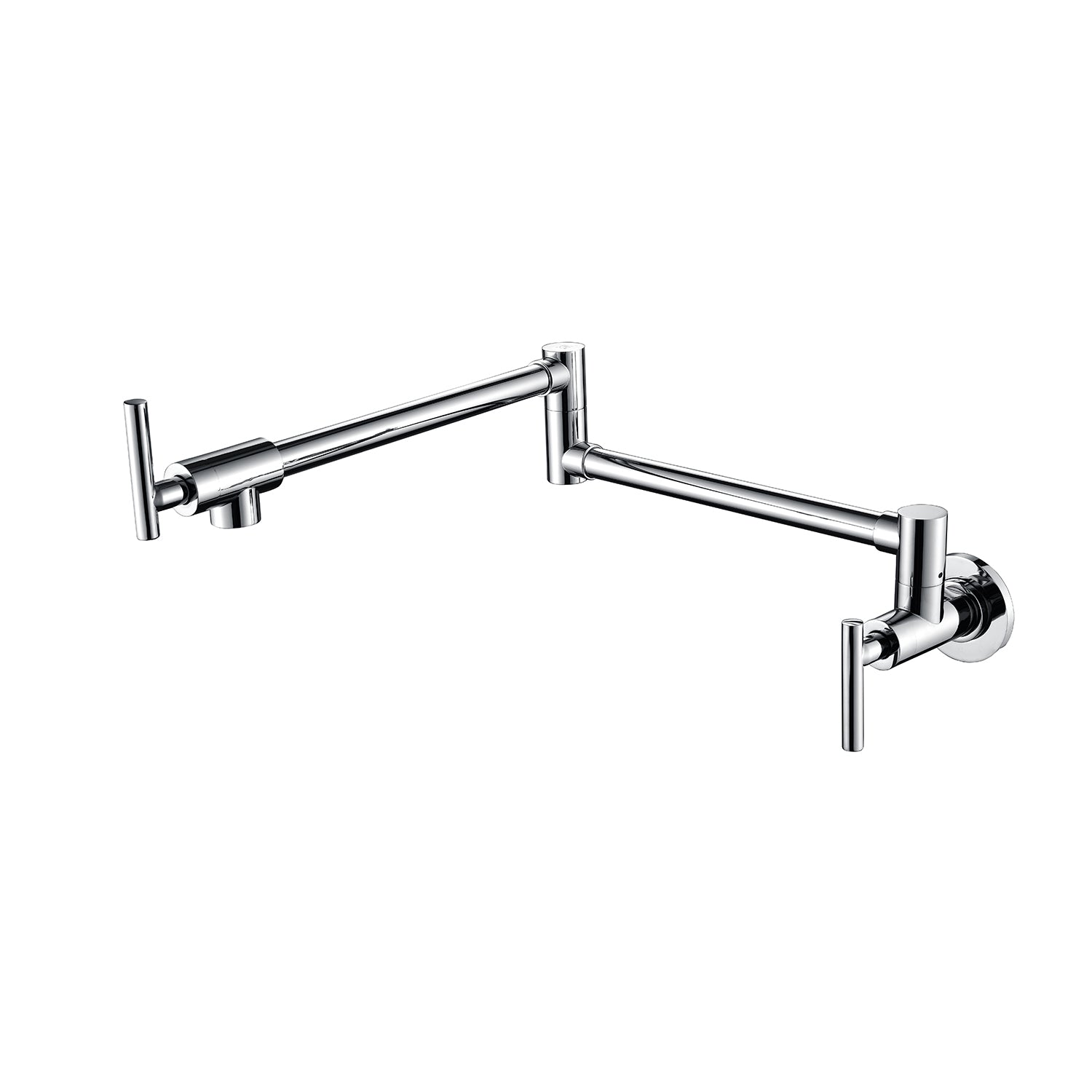 Wall Mount Folding Pot Filler Faucet – 360° Swivel & Space-Saving Chrome Finish