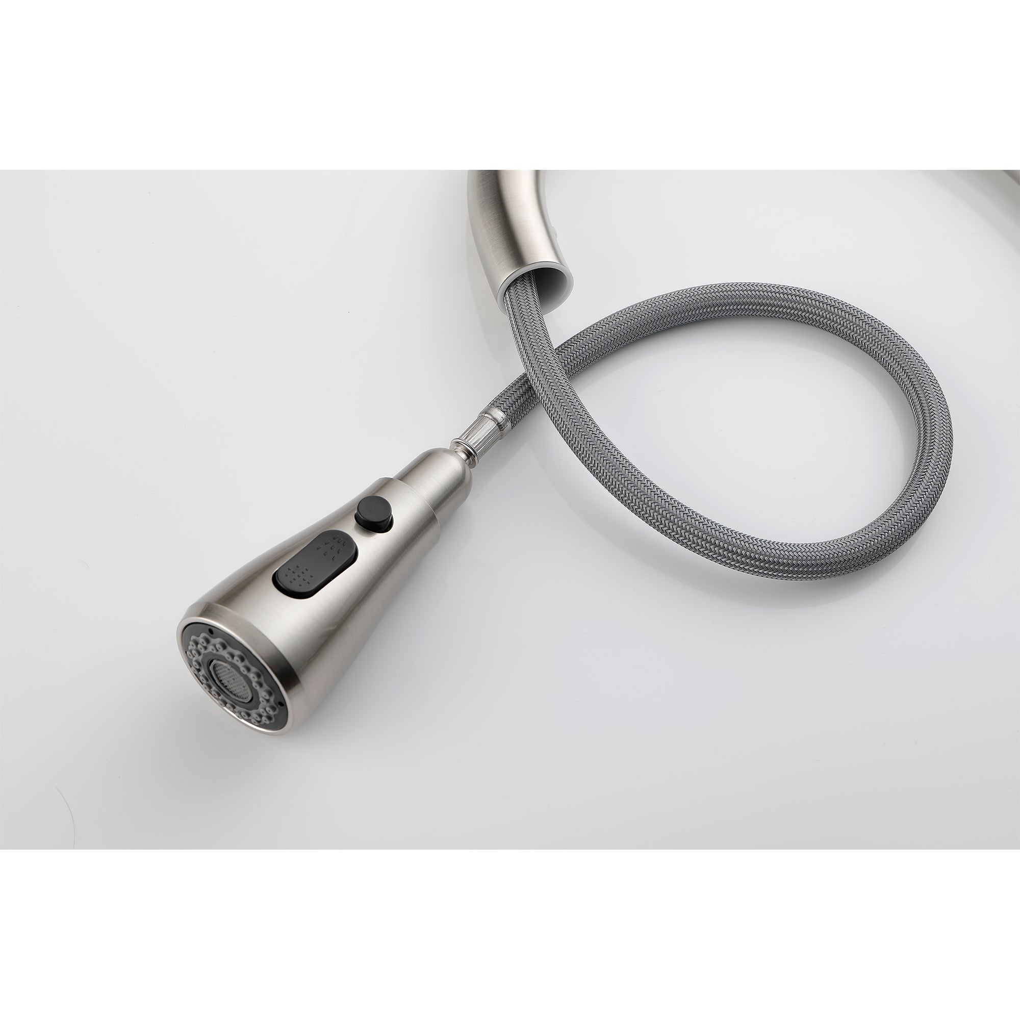 Single Handle Kitchen Sink Faucet with Pull Out Sprayer – Brushed Nickel, 3 Modes, 360° Swivel