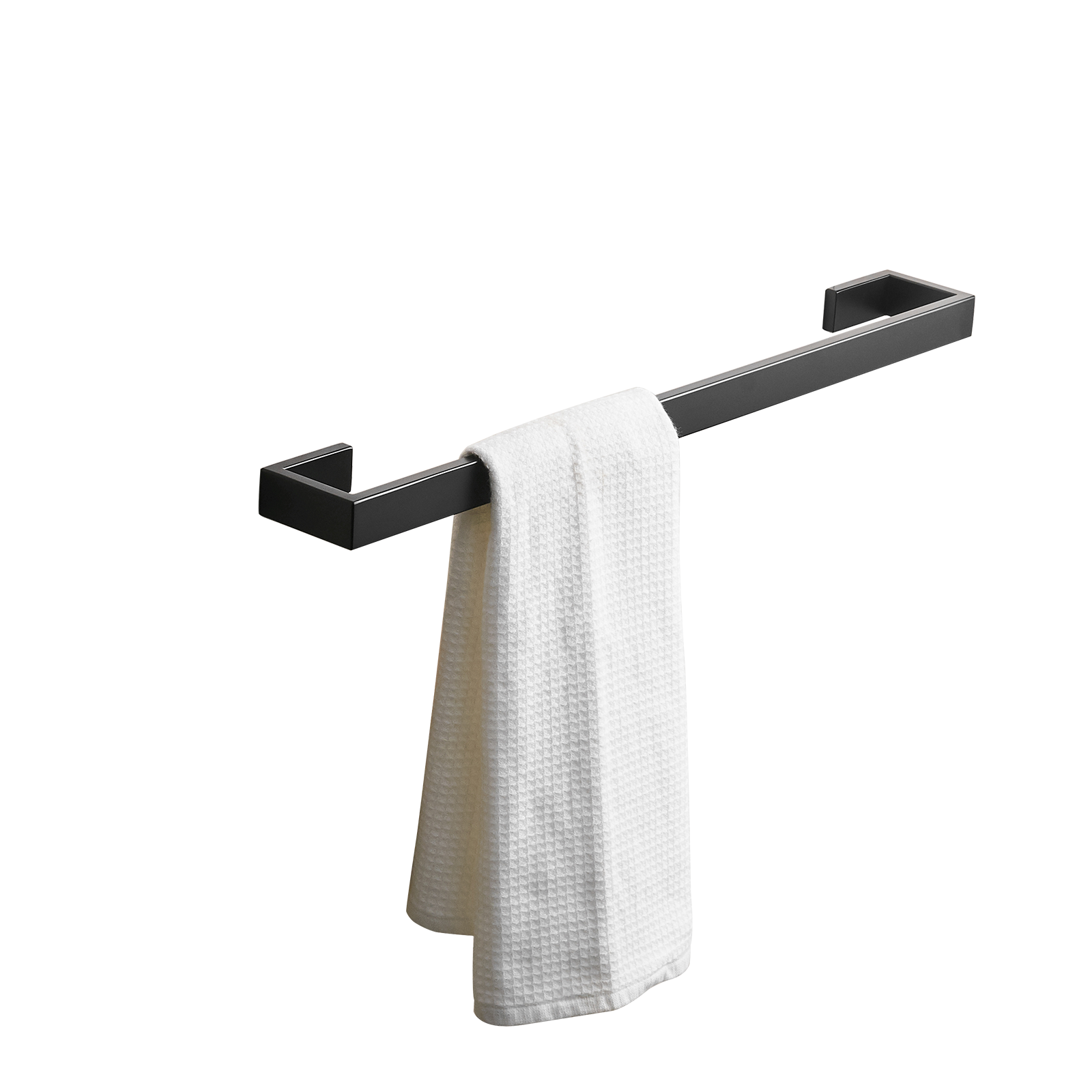 24-Inch Heavy Duty Towel Bar – Wall Mount, Matte Black Stainless Steel, Modern Single Bar