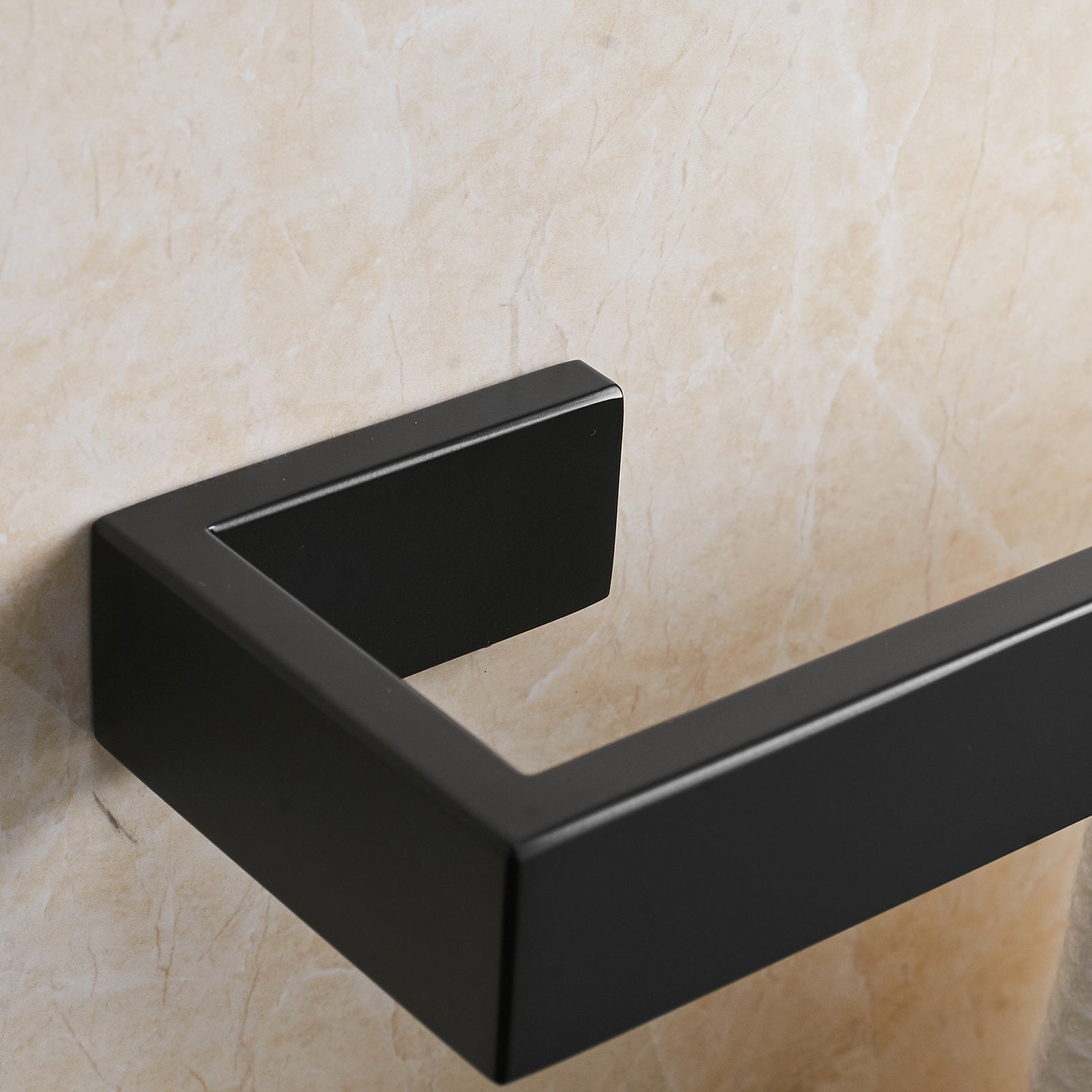 24-Inch Heavy Duty Towel Bar – Wall Mount, Matte Black Stainless Steel, Modern Single Bar