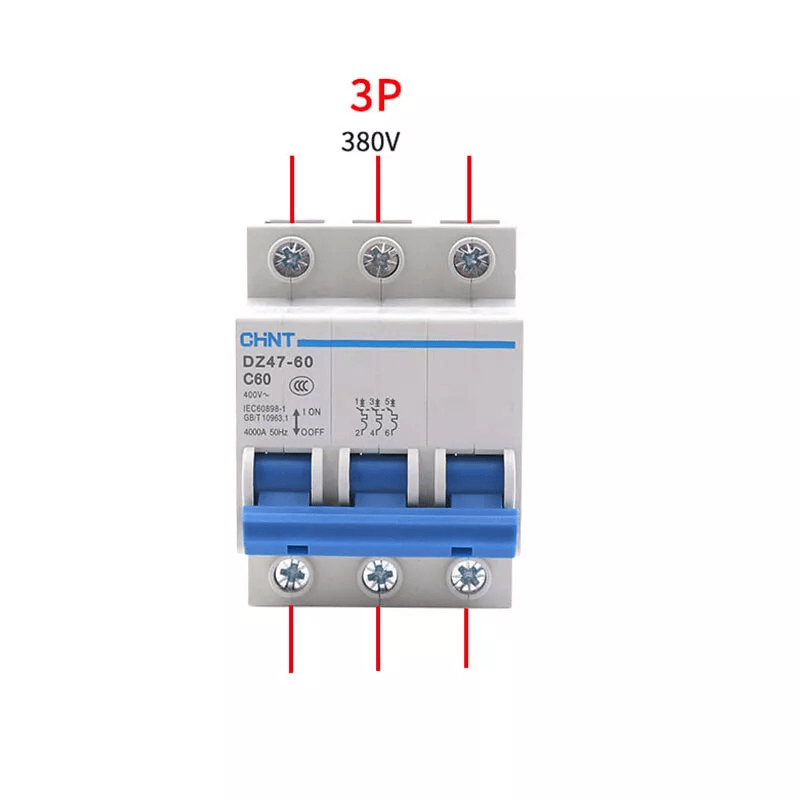 Miniature Circuit Breaker DZ47 - 60 - 4P 230V - 400V 4 - Pole - HomeDIYer