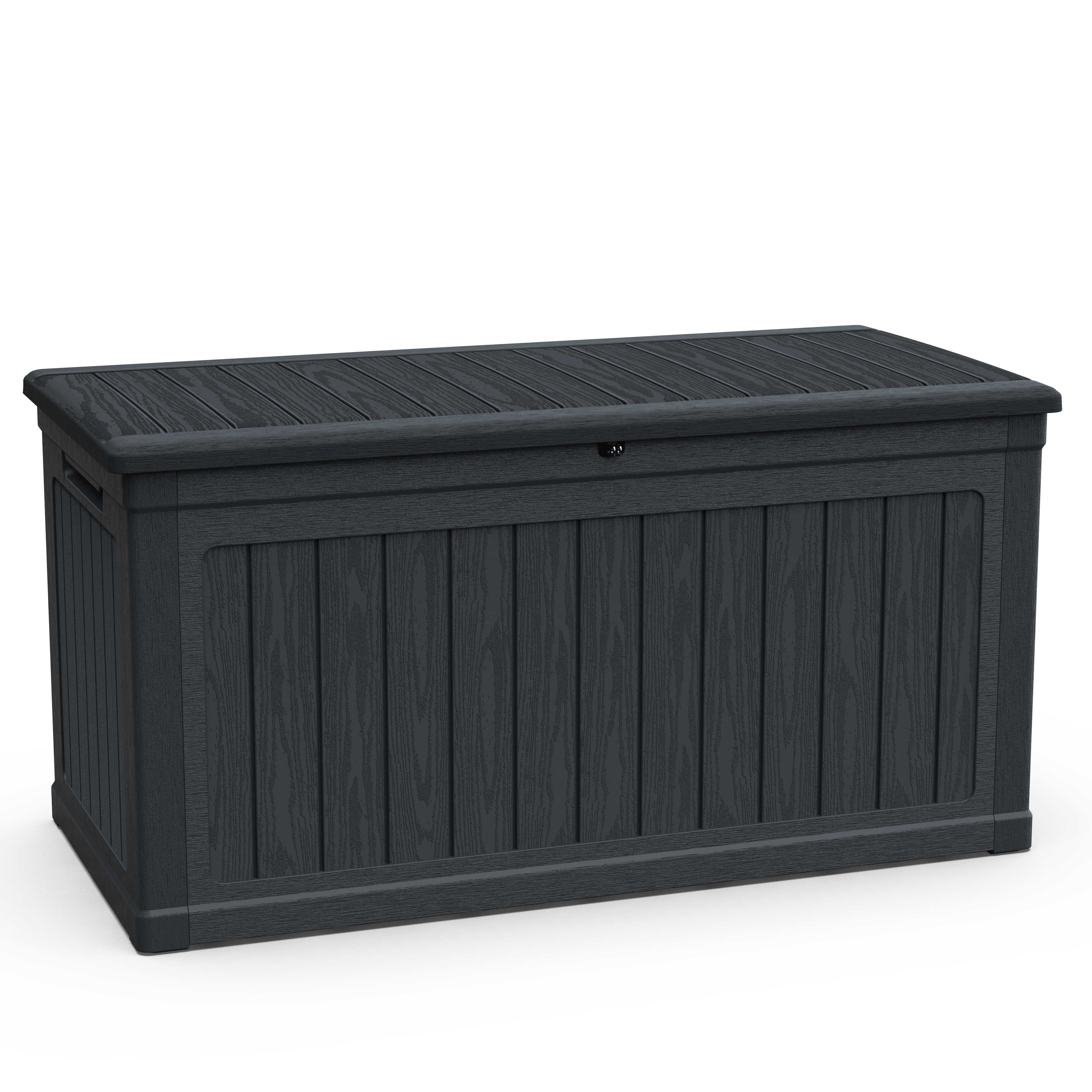 230 Gallon Large Outdoor Storage XXL Deck Box for Patio Furniture, Outdoor Cushions, Garden Tools and Sports/Pools Equipment, Waterproof Resin, Lockable, Black