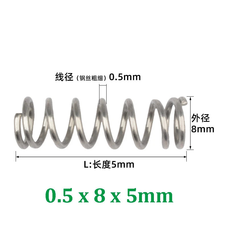 Compression Spring 0.2-0.5mm Wire Diameter Pressure Small Spring Stainless Steel