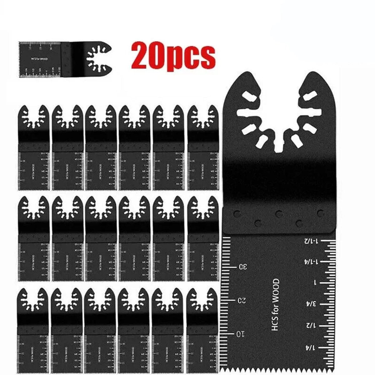 20Pc Oscillating Saw Blade 34mm Multi Tool Blades Quick Release for Wood Cutting - HomeDIYer