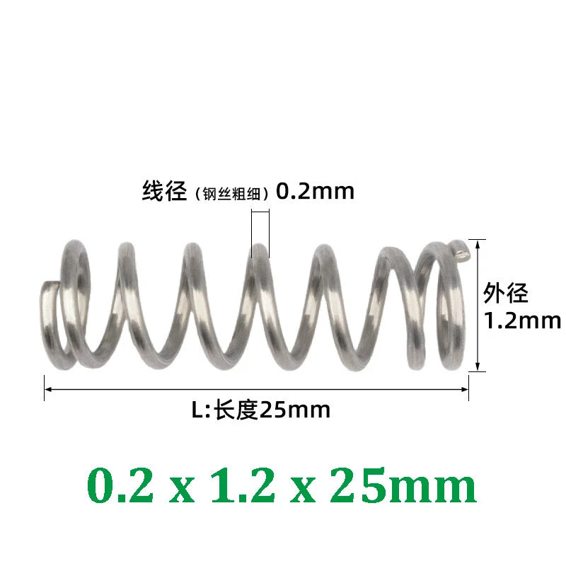 Compression Spring 0.2-0.5mm Wire Diameter Pressure Small Spring Stainless Steel