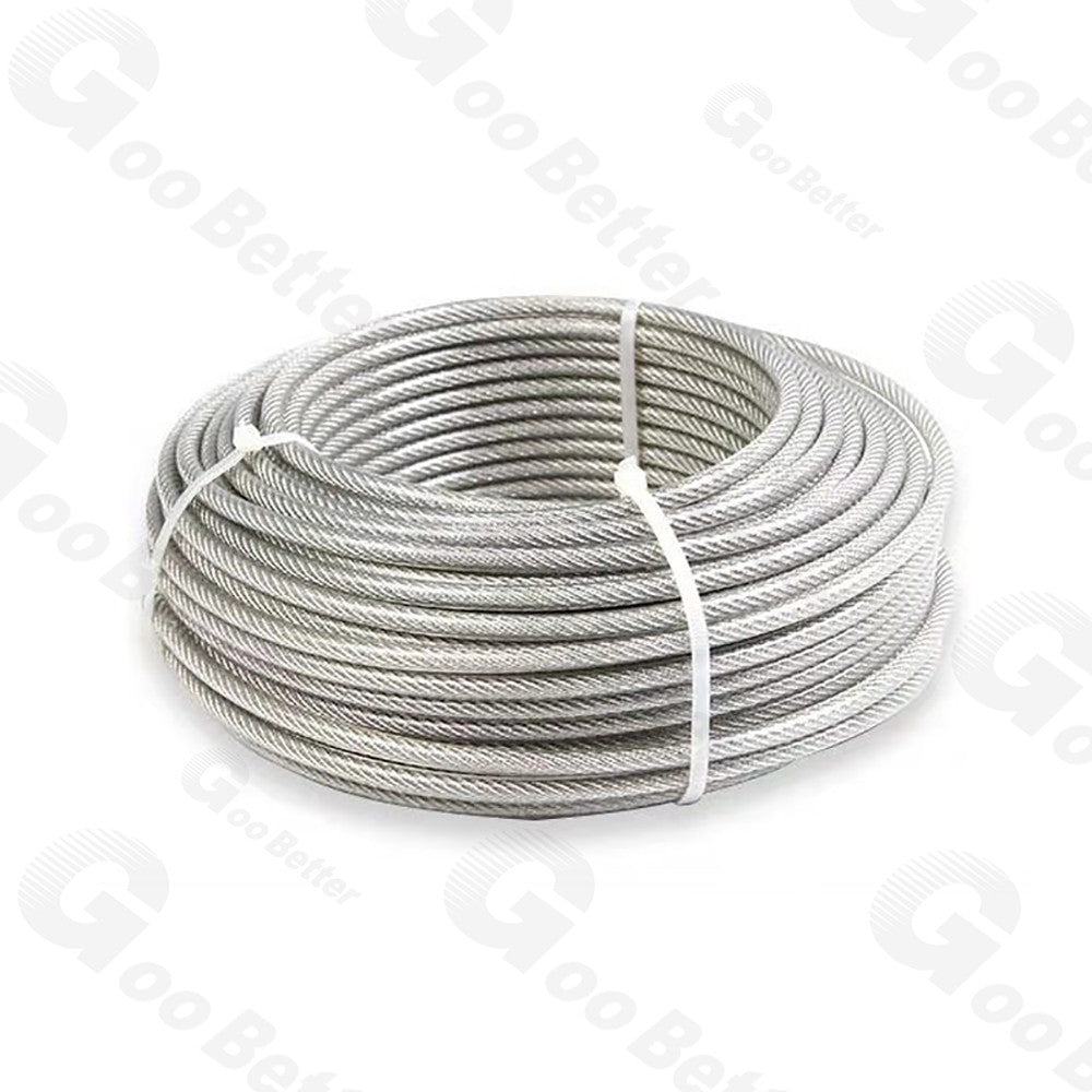 Dia 0.6mm-12mm Stainless Steel Wire Rope PVC Plastic Coated Metal Cable Rigging