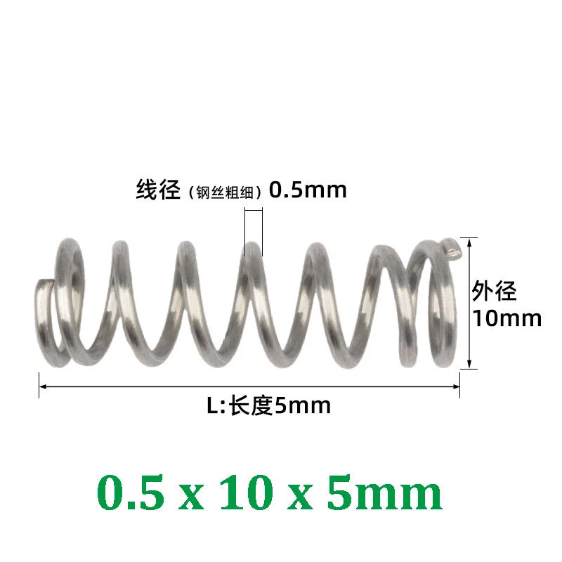 Compression Spring 0.2-0.5mm Wire Diameter Pressure Small Spring Stainless Steel