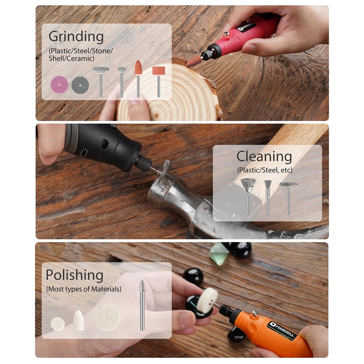 217Pcs Rotary Tool Accessories Kit Cutting Polishing Grinder Sanding for Dremel - HomeDIYer