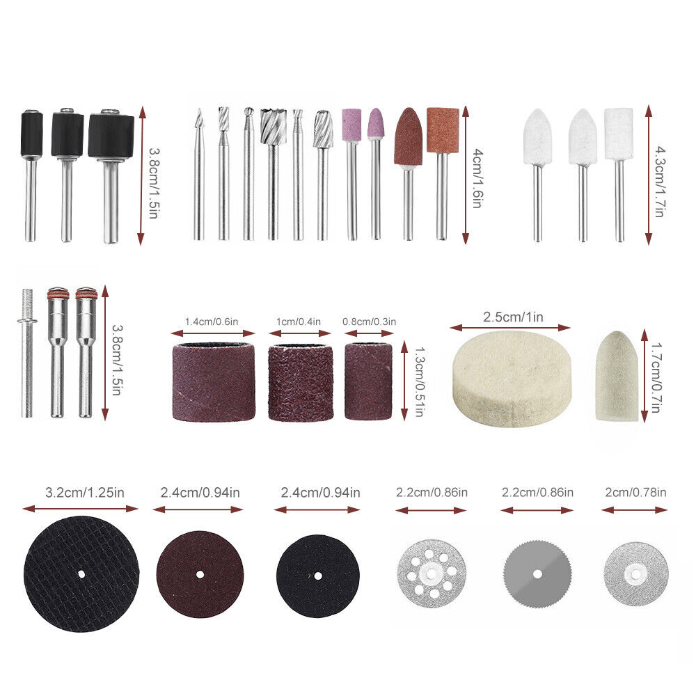 217Pcs Rotary Tool Accessories Kit Cutting Polishing Grinder Sanding for Dremel - HomeDIYer