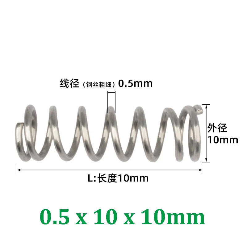 Compression Spring 0.2-0.5mm Wire Diameter Pressure Small Spring Stainless Steel