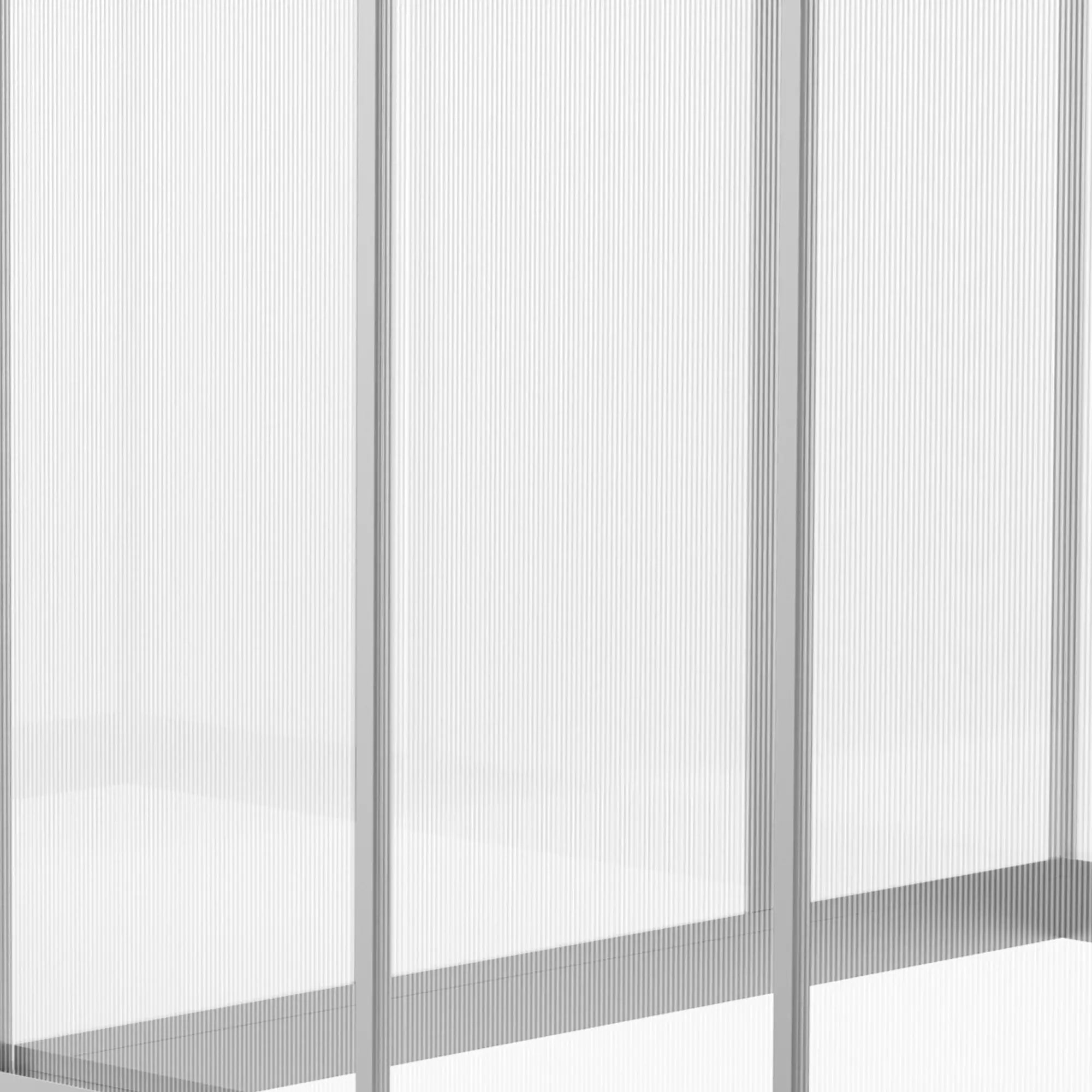 10ft x 6ft Heavy‑Duty Aluminum Walk‑In Greenhouse — Polycarbonate Panels Roof Vent & Rain Gutters Silver